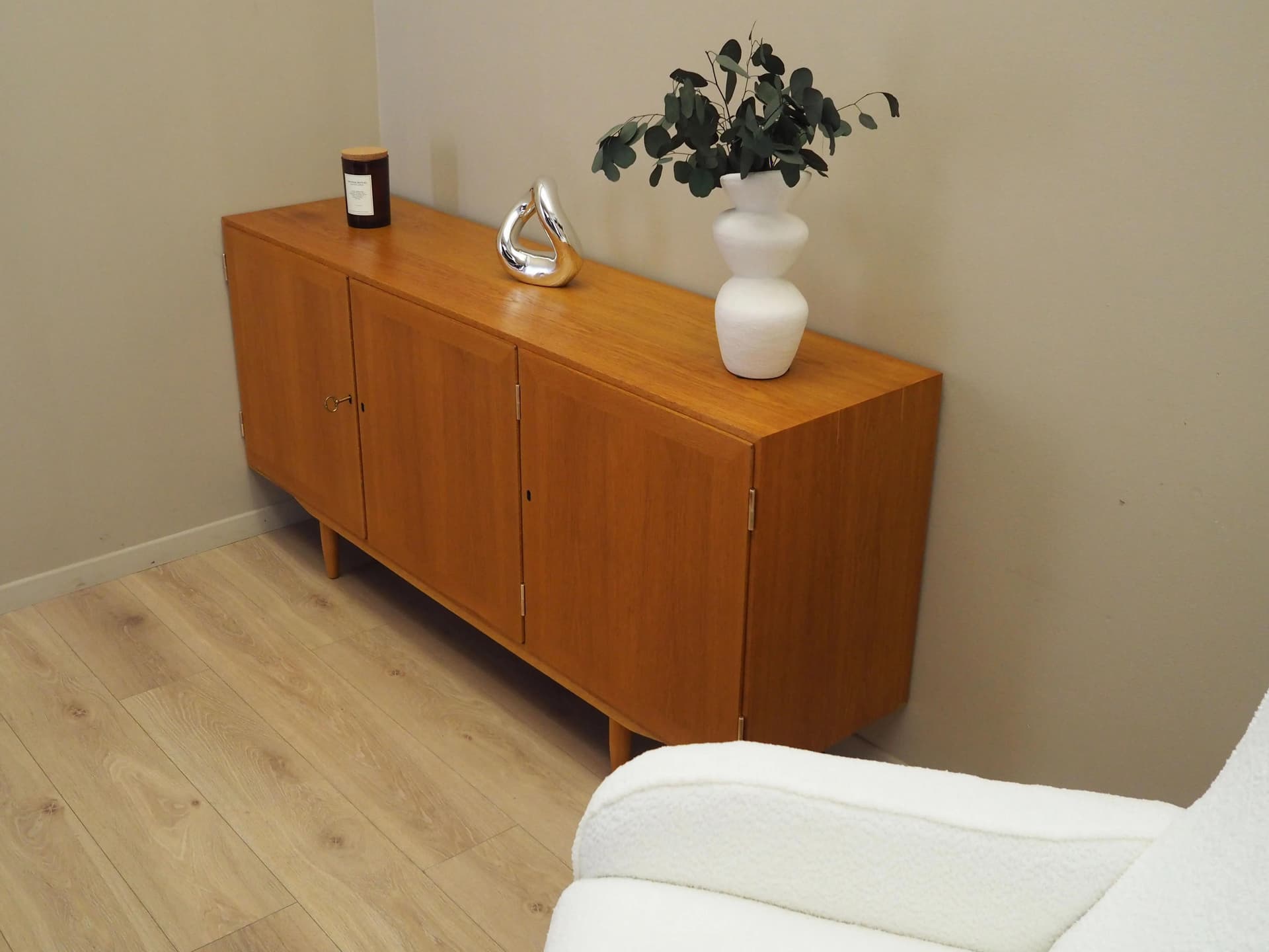 Sideboard, yellow ash, by C. Jensen, Hundevad, Denmark, 1970s. - 33108