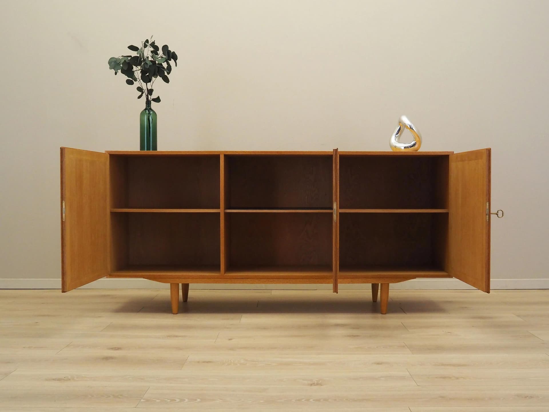 Sideboard, yellow ash, by C. Jensen, Hundevad, Denmark, 1970s. - 33110