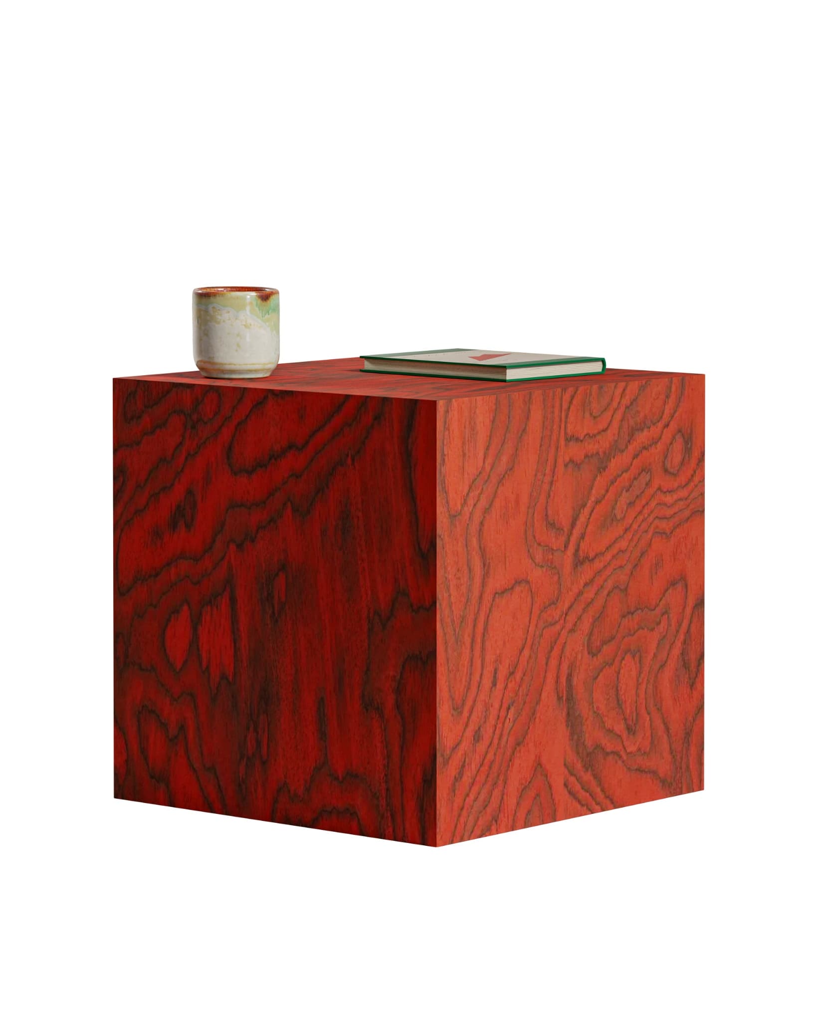 Stolik Cube Sottsass czerwony, Feum