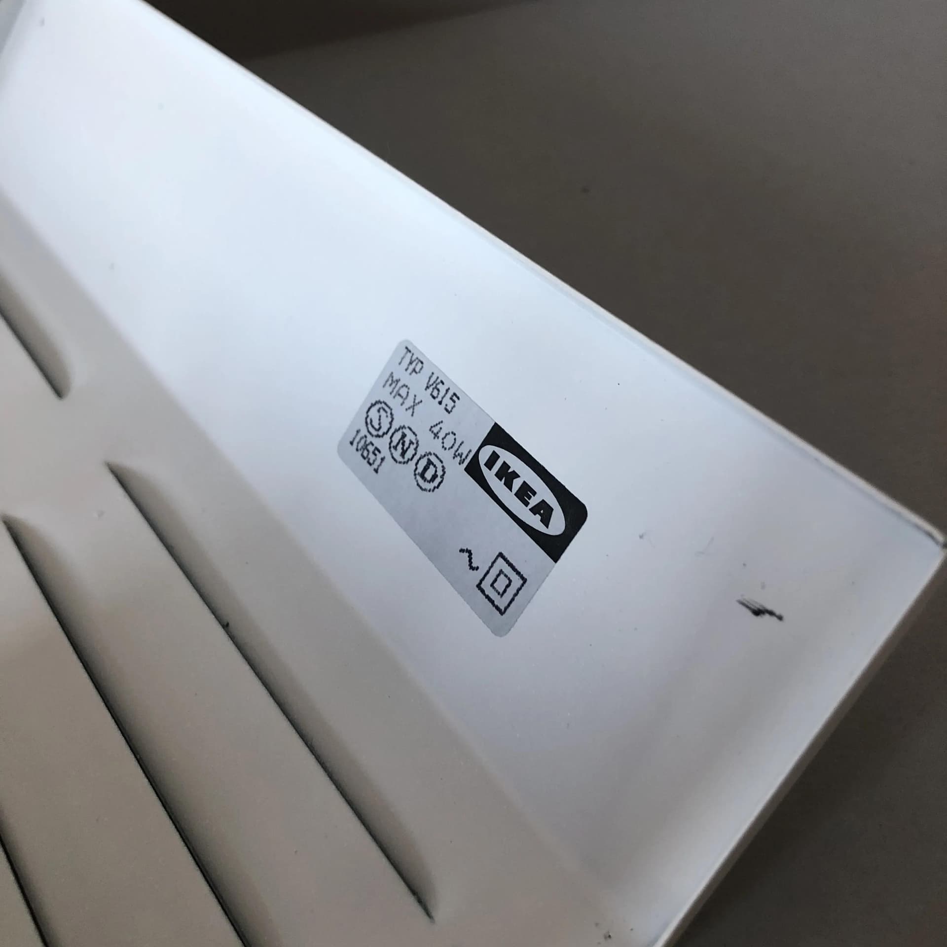 Kinkiet Typ V615, beżowy, metal, IKEA, Szwecja, lata 80. - 33182