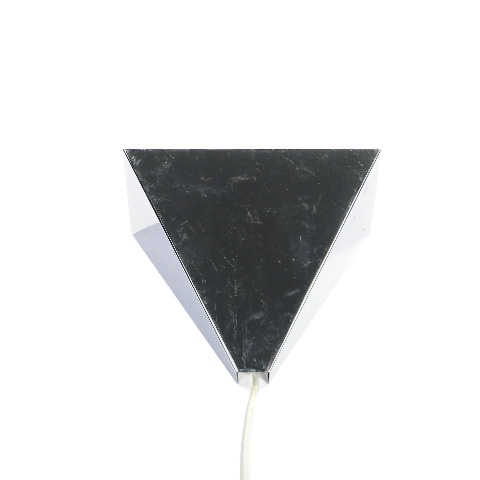 Kinkiet modernistyczny, srebrny, chrom, Polska, lata 70.