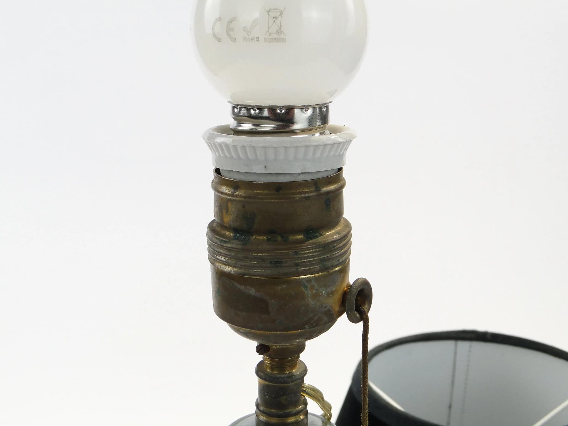 Table lamp, violet glass, Val St Lambert, Belgium, 1960s. - 33220