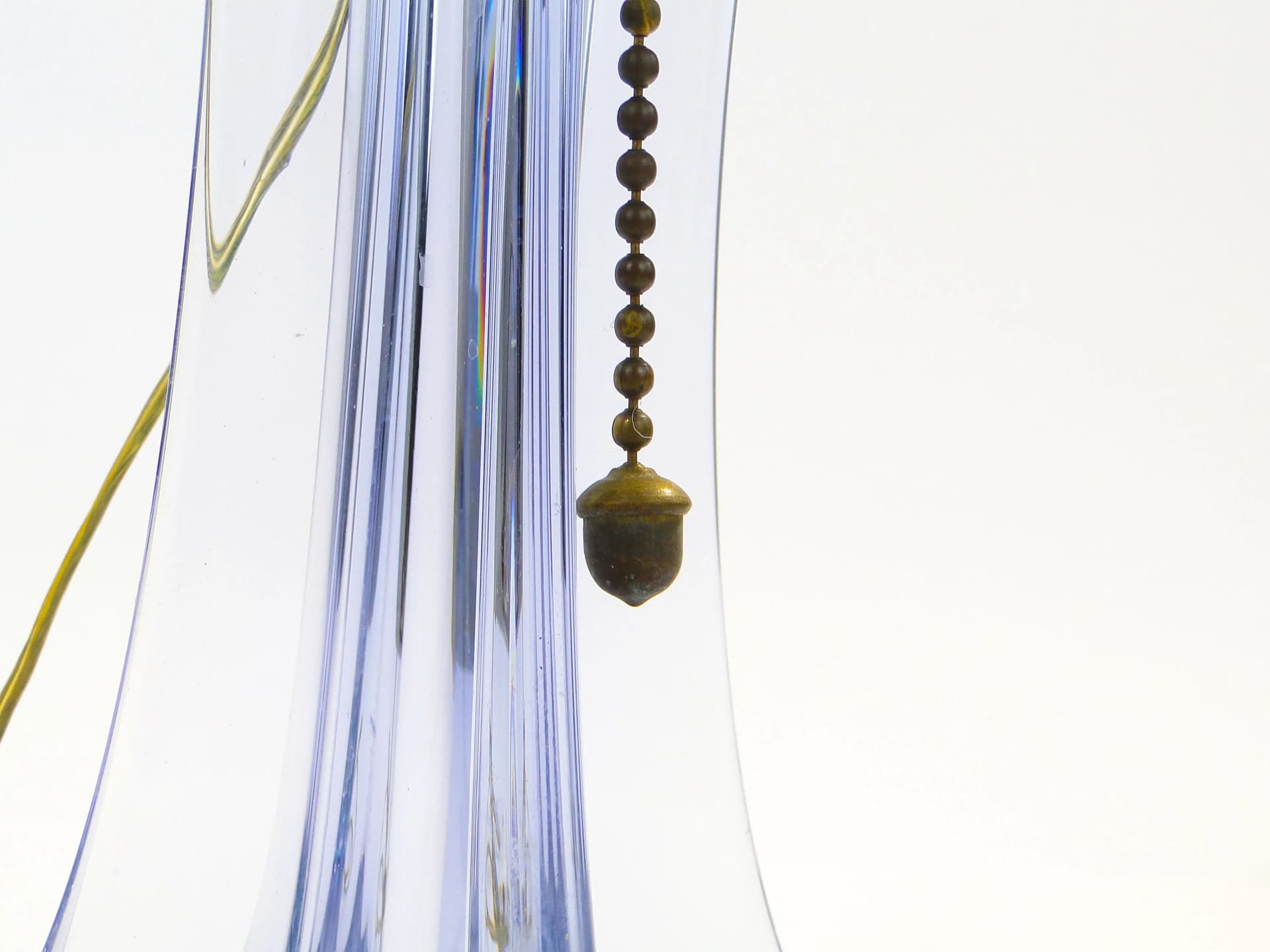 Table lamp, violet glass, Val St Lambert, Belgium, 1960s. - 33215