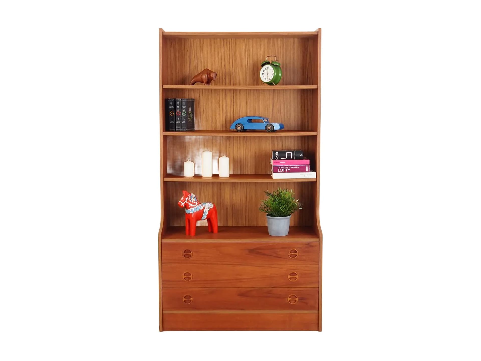 Bookcase, brown teak, Denmark, 1960s