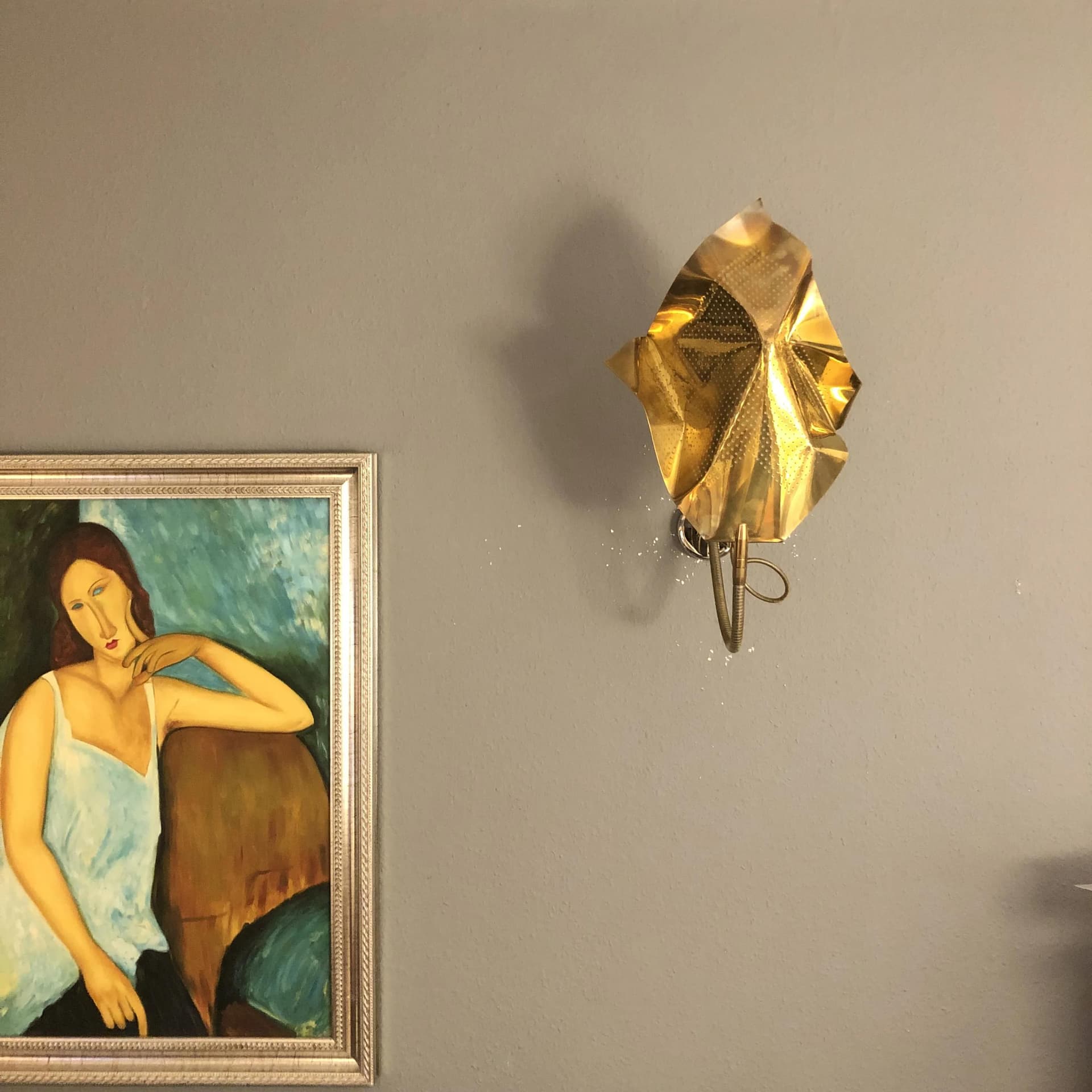 Para kinkietów, mosiądz złoty, Catellani & Smith, Włochy, lata 90. - 33383