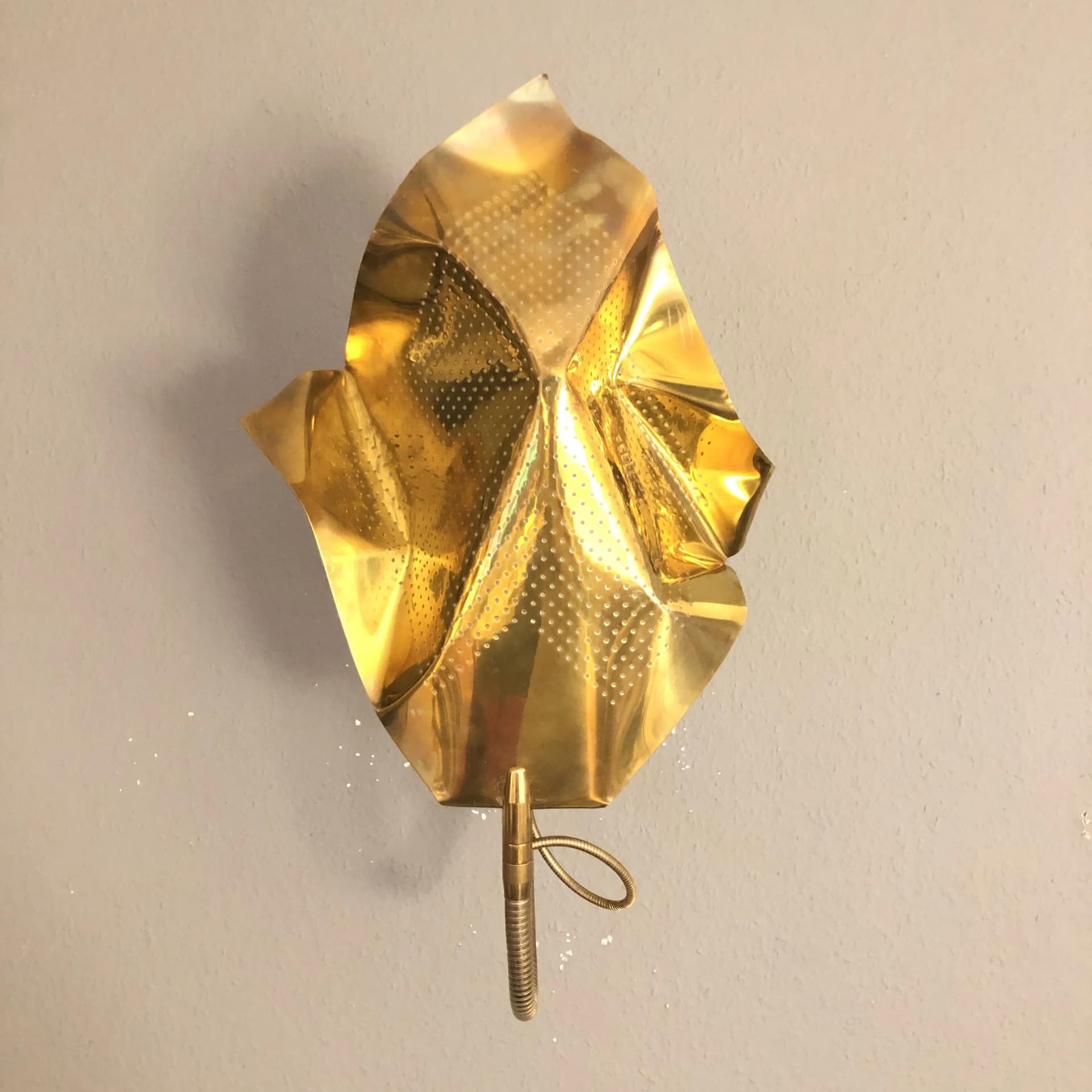 Para kinkietów, mosiądz złoty, Catellani & Smith, Włochy, lata 90. - 33380