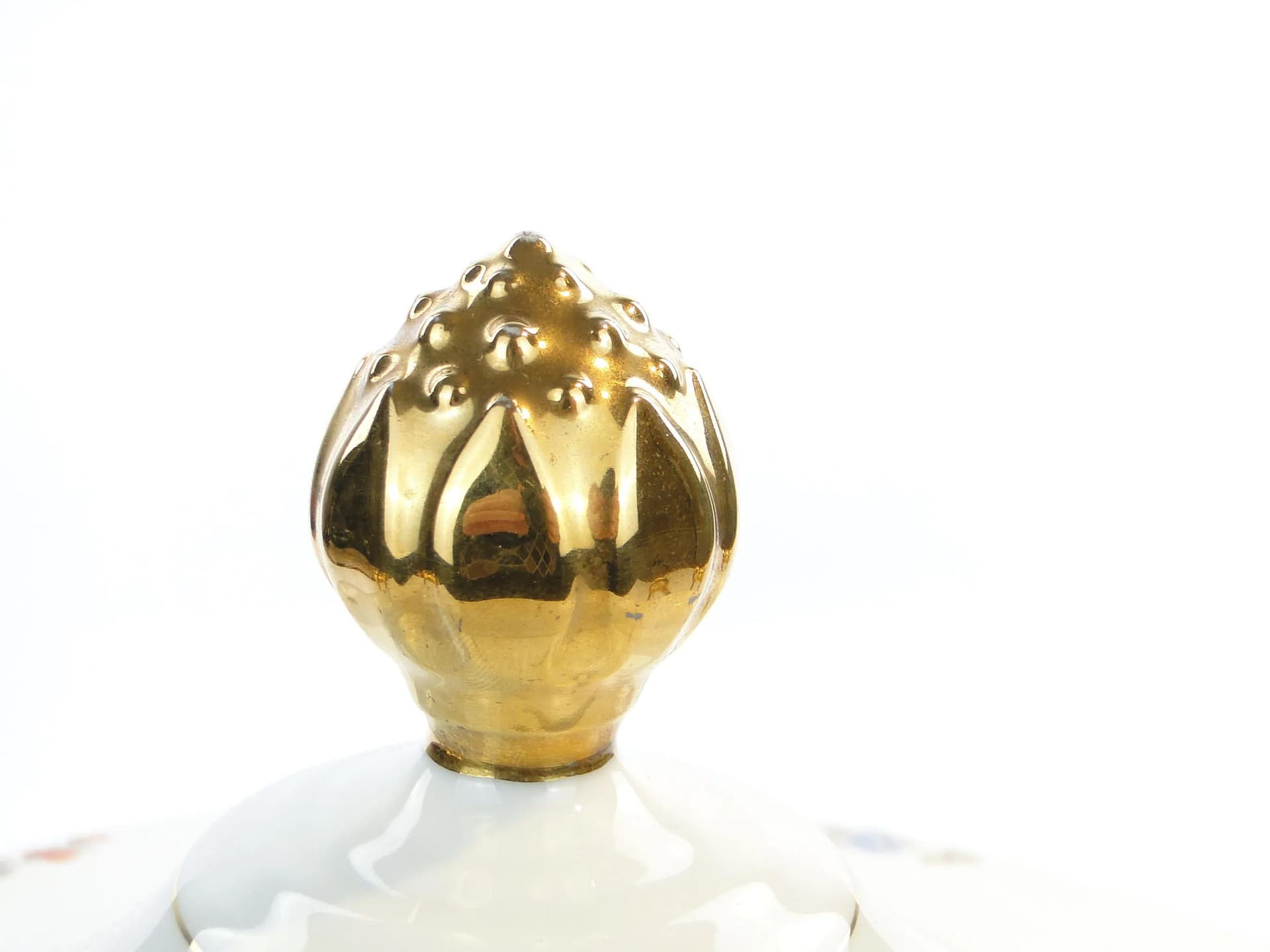 Waza na zupę Empire, biała porcelana, złocona, proj. B. Wysocki, J. Steckiewicz, Ćmielów, Polska, lata 30. - 33456