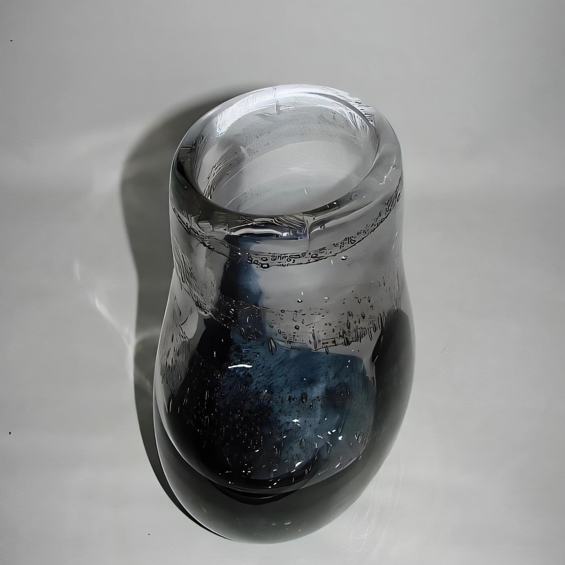 Wazon, czarny, szkło, Svaja - 37884