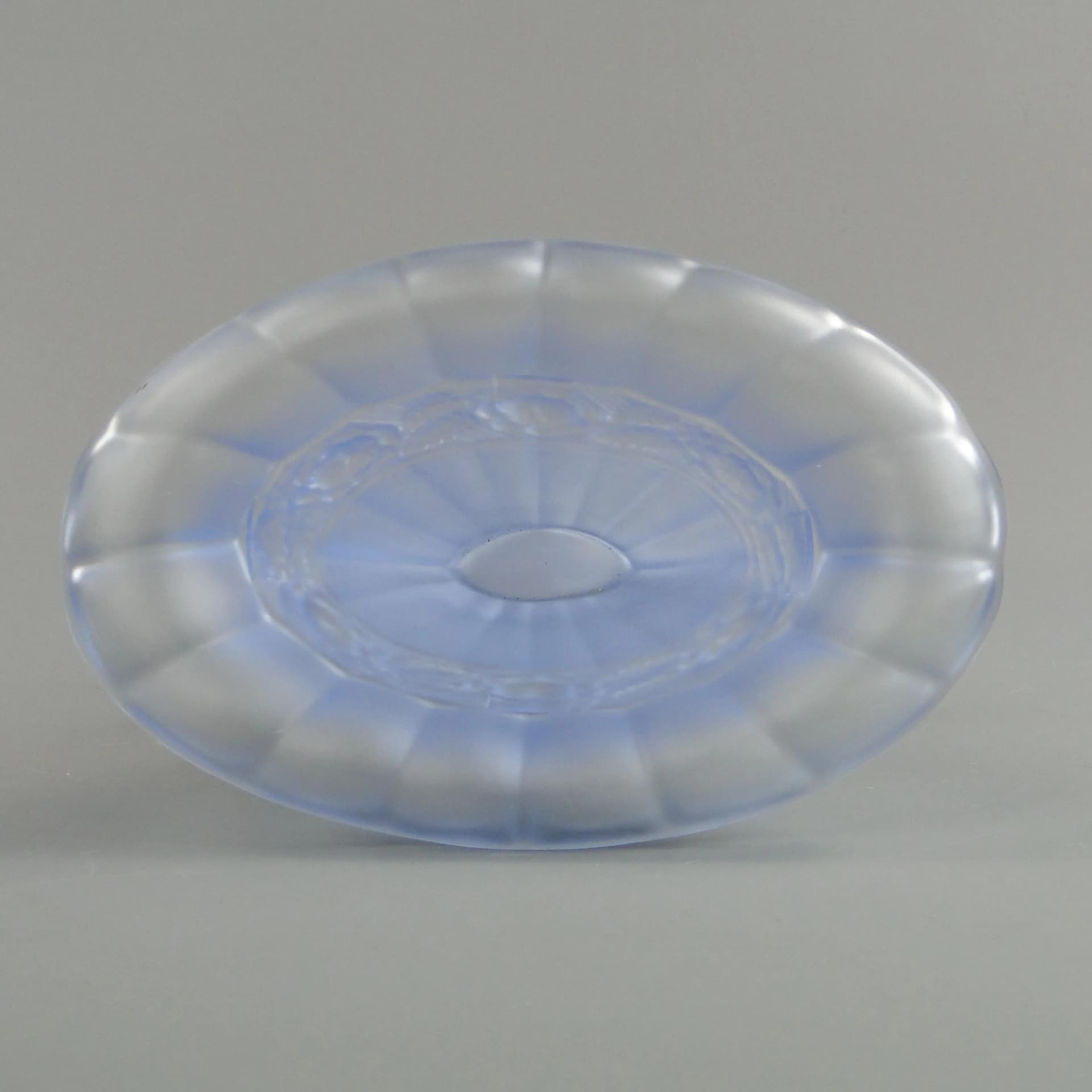 Wazon Art Deco, turkusowy, szkło, Huta Hortensja, Polska, lata 30. - 33438