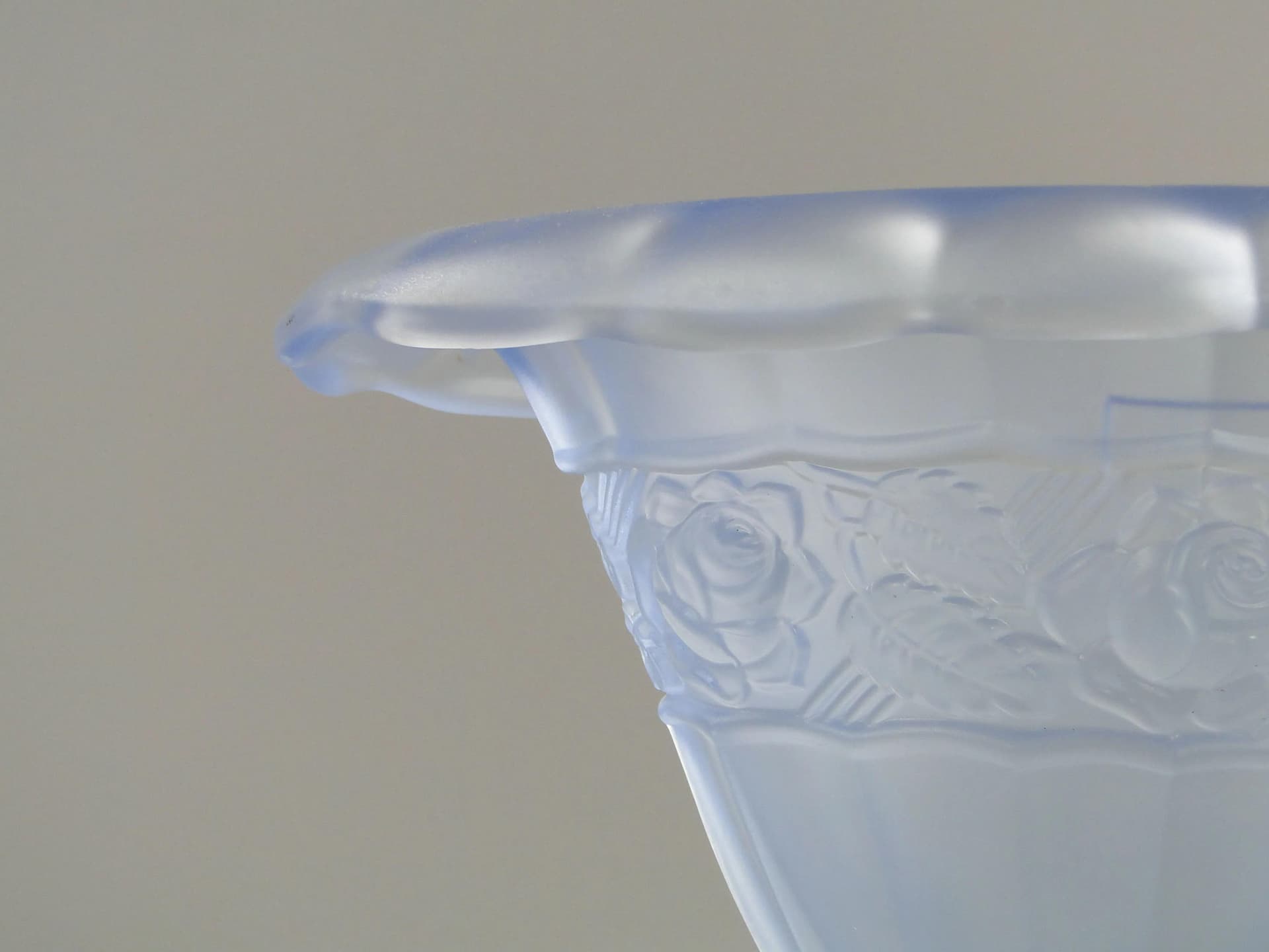 Wazon Art Deco, turkusowy, szkło, Huta Hortensja, Polska, lata 30. - 33436