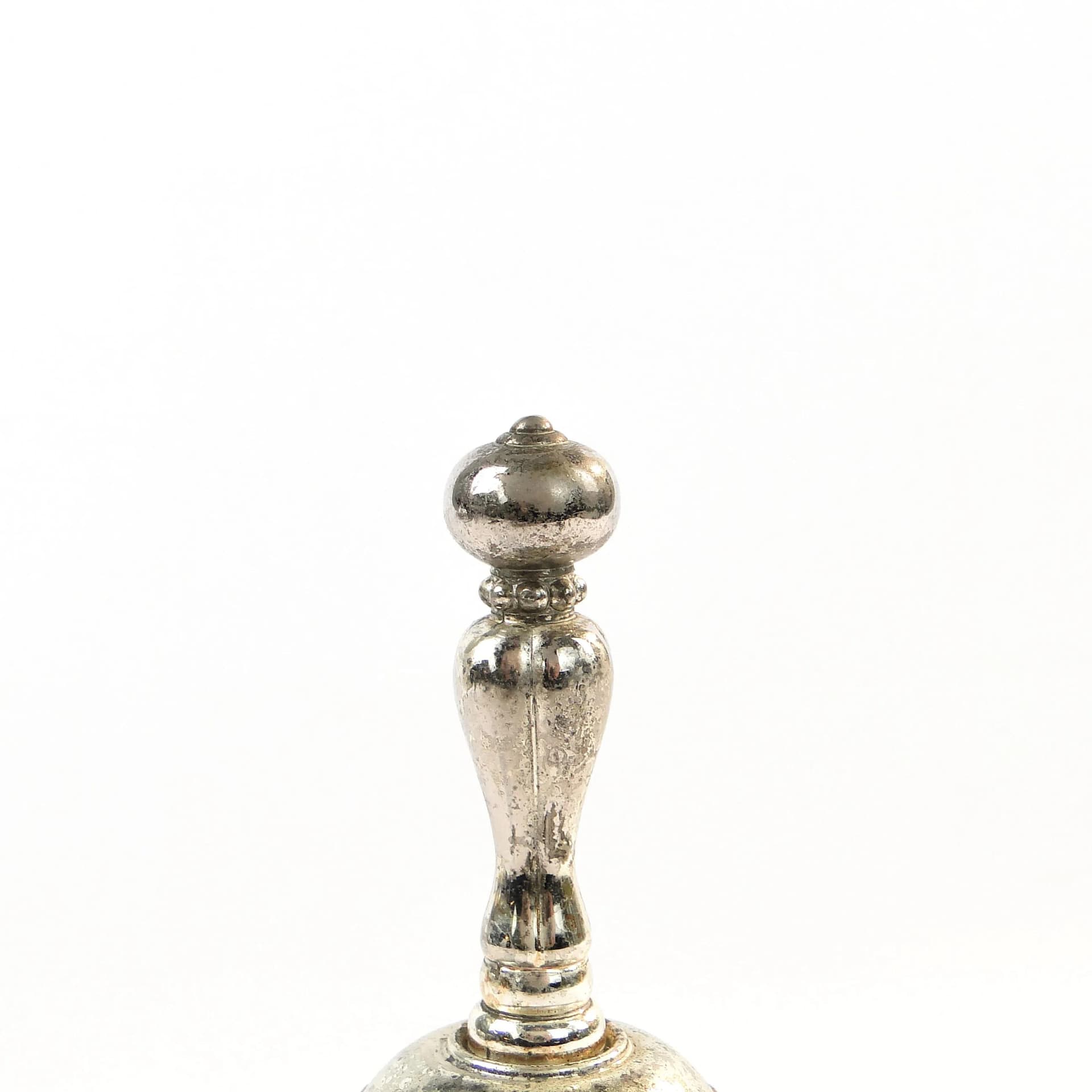 Dzwonek stołowy, srebro, mosiądz, Anglia, lata 50. - 33426