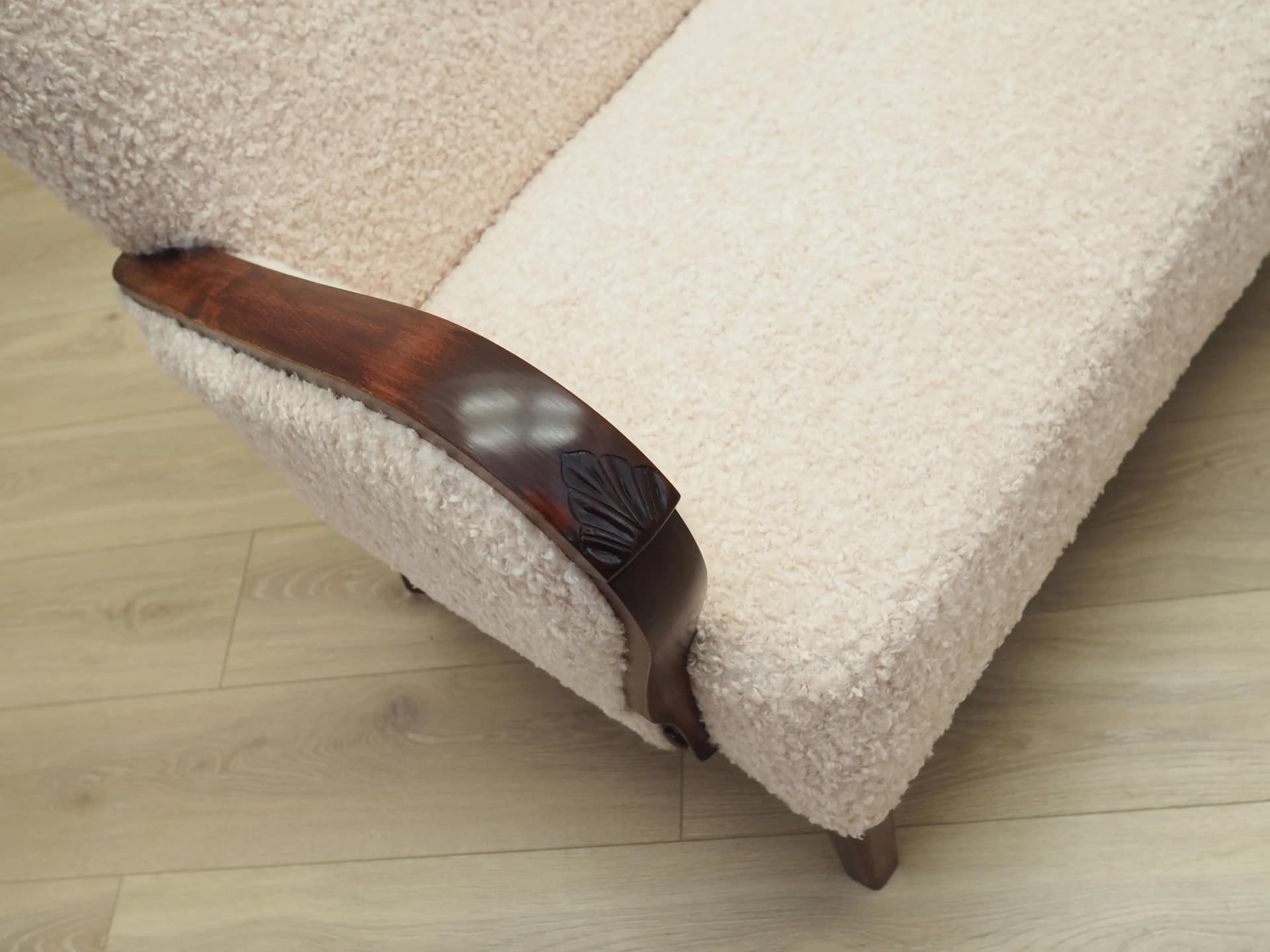 Sofa, beżowy buk, Dania, lata 60. - 33520