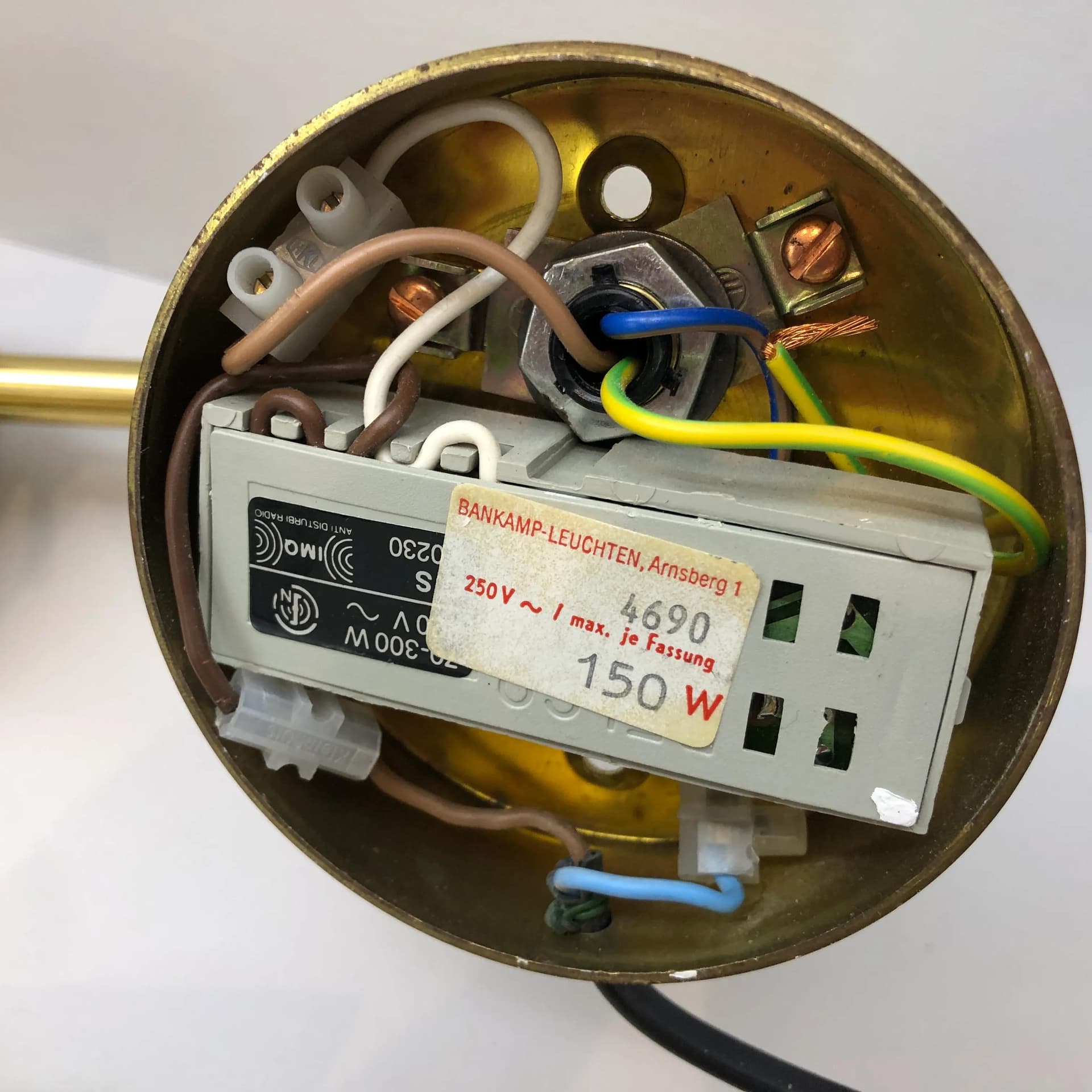 Para kinkietów, mosiądz złoty, Bankamp Leuchten, Niemcy, lata 70. - 33561