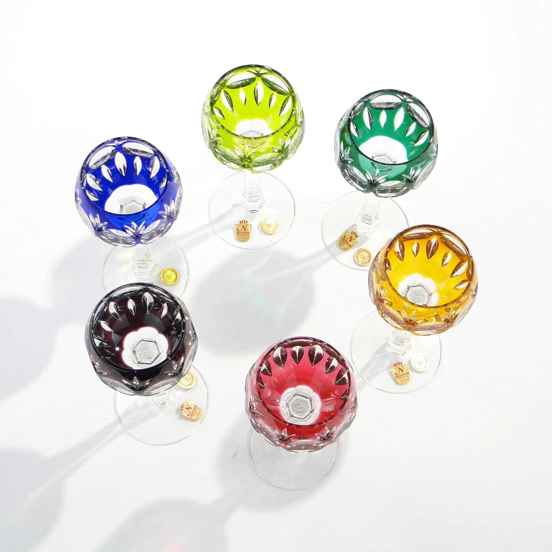 Kryształowe kieliszki do białego wina, Nachtmann, Niemcy, lata 60. - 33579