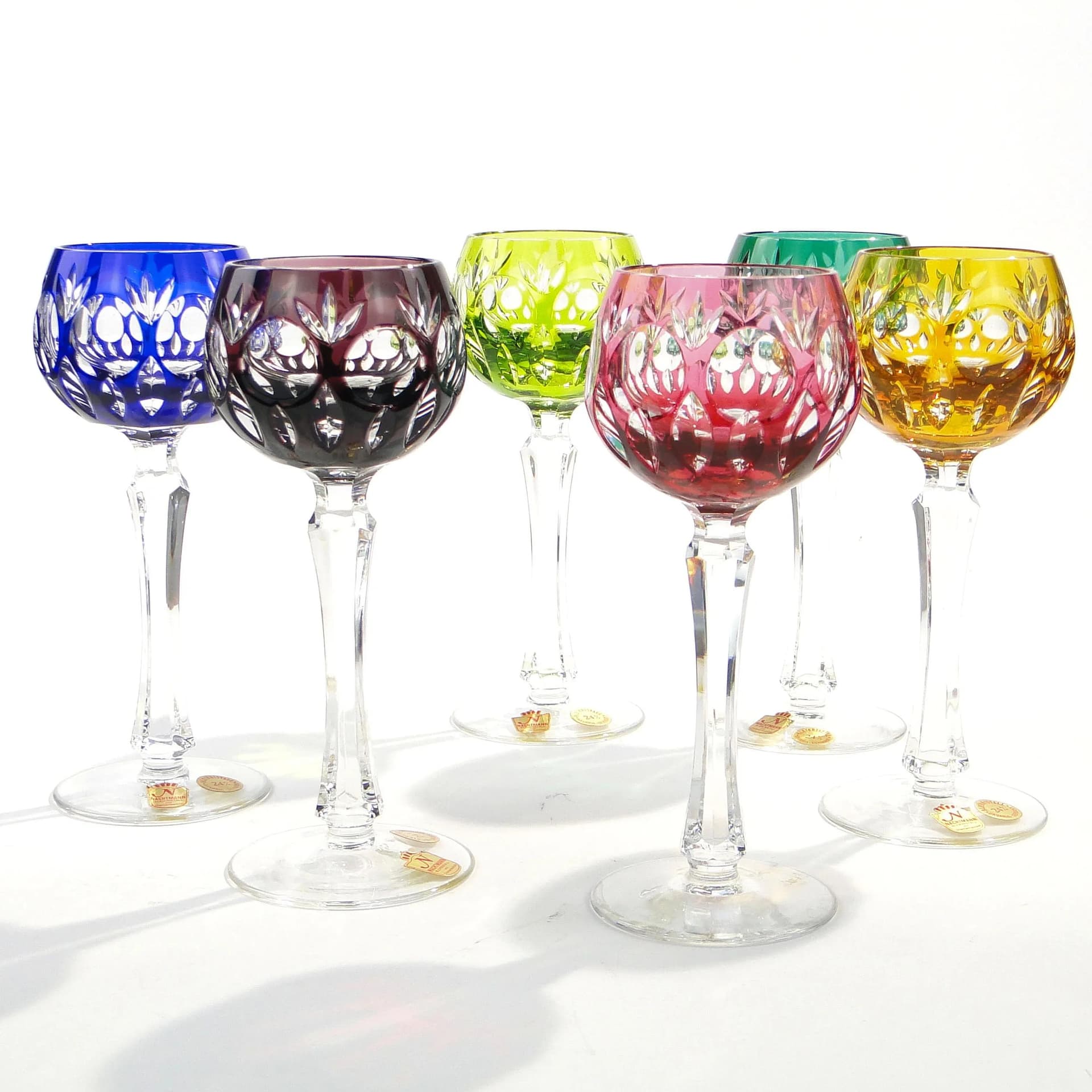 Kryształowe kieliszki do białego wina, Nachtmann, Niemcy, lata 60. - 33581