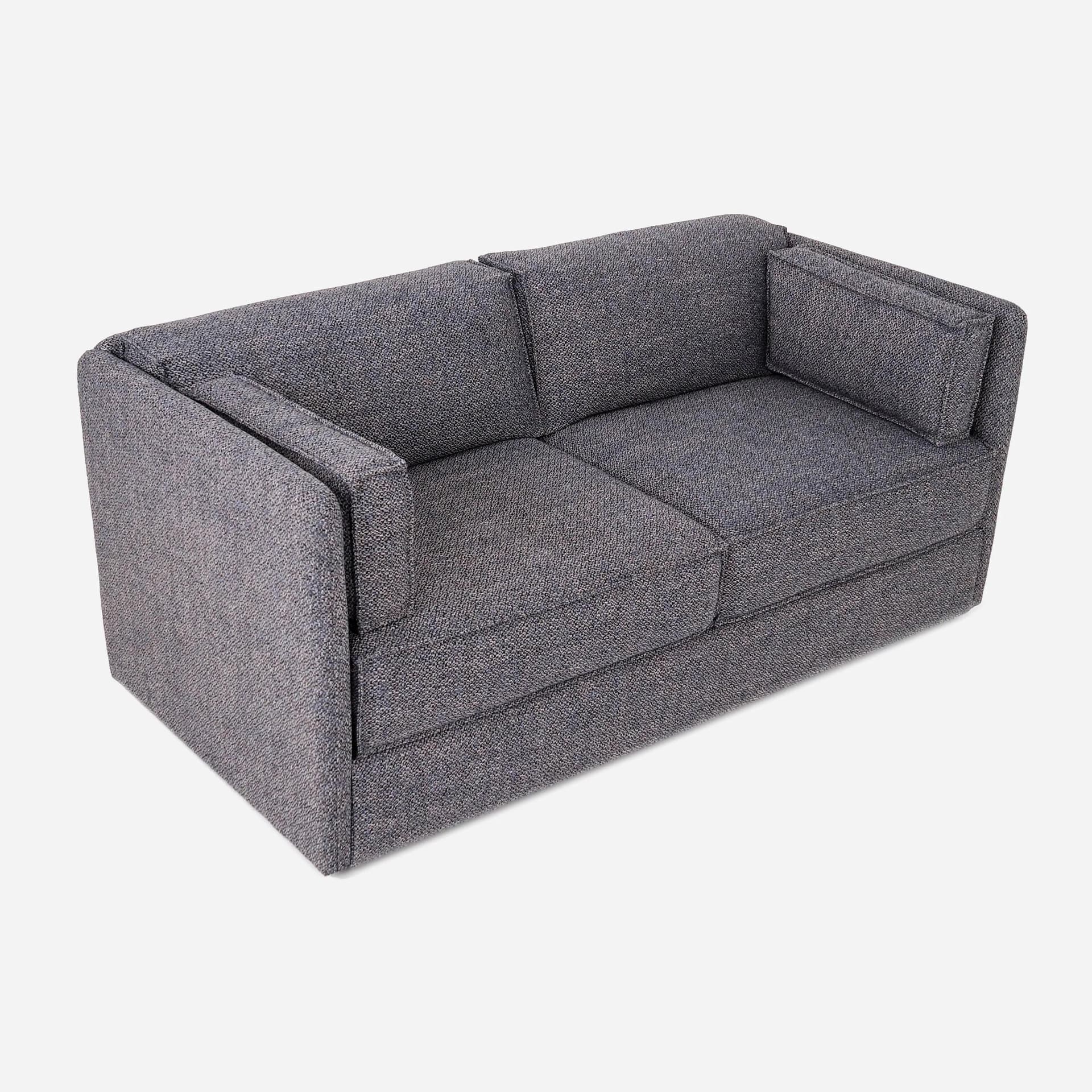 Sofa HAGA, grey melange, fabric, wood, Poland, 1990s. - 33648