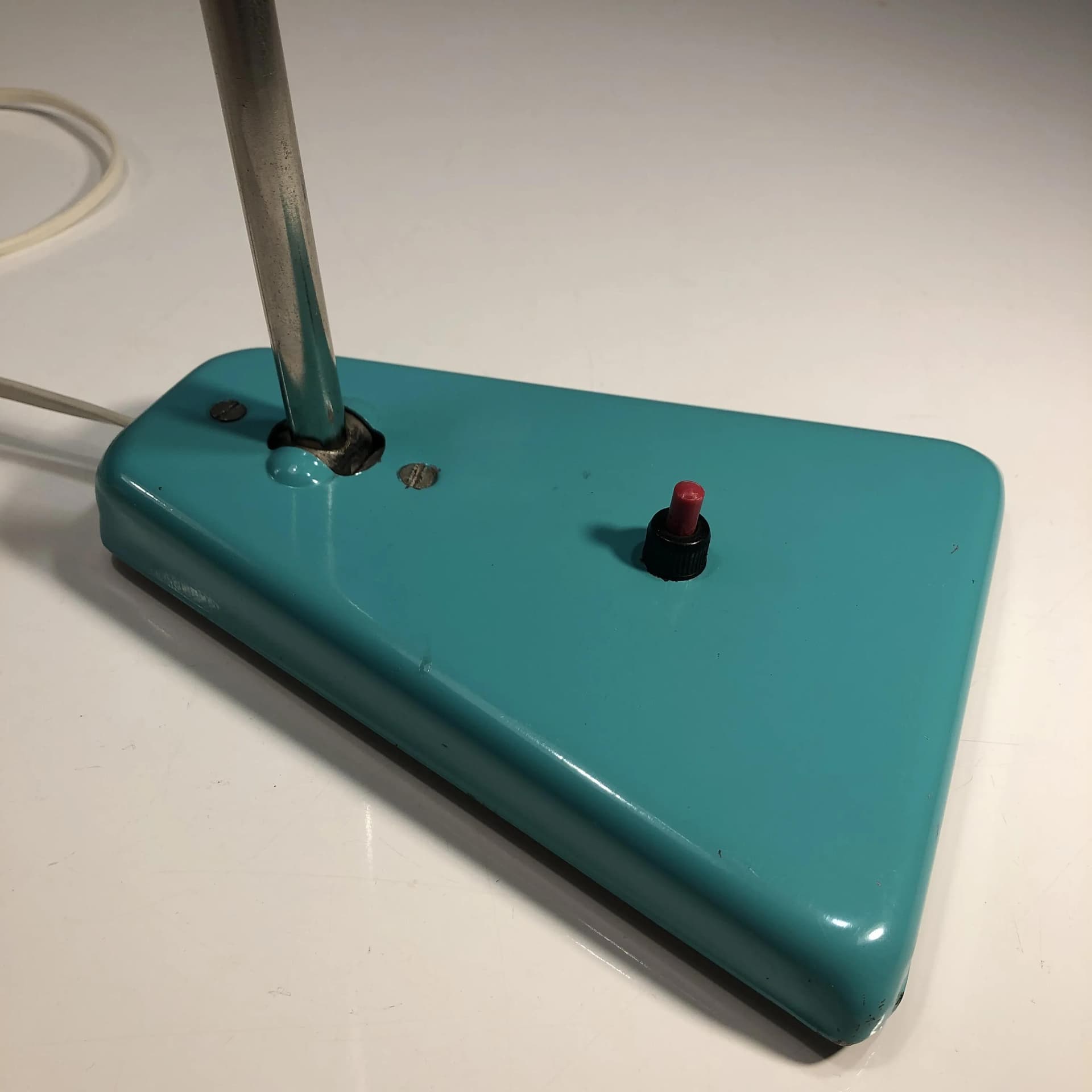 Desk lamp Zaos St46, turquoise metal, Zaos, Poland, 1970s - 33709