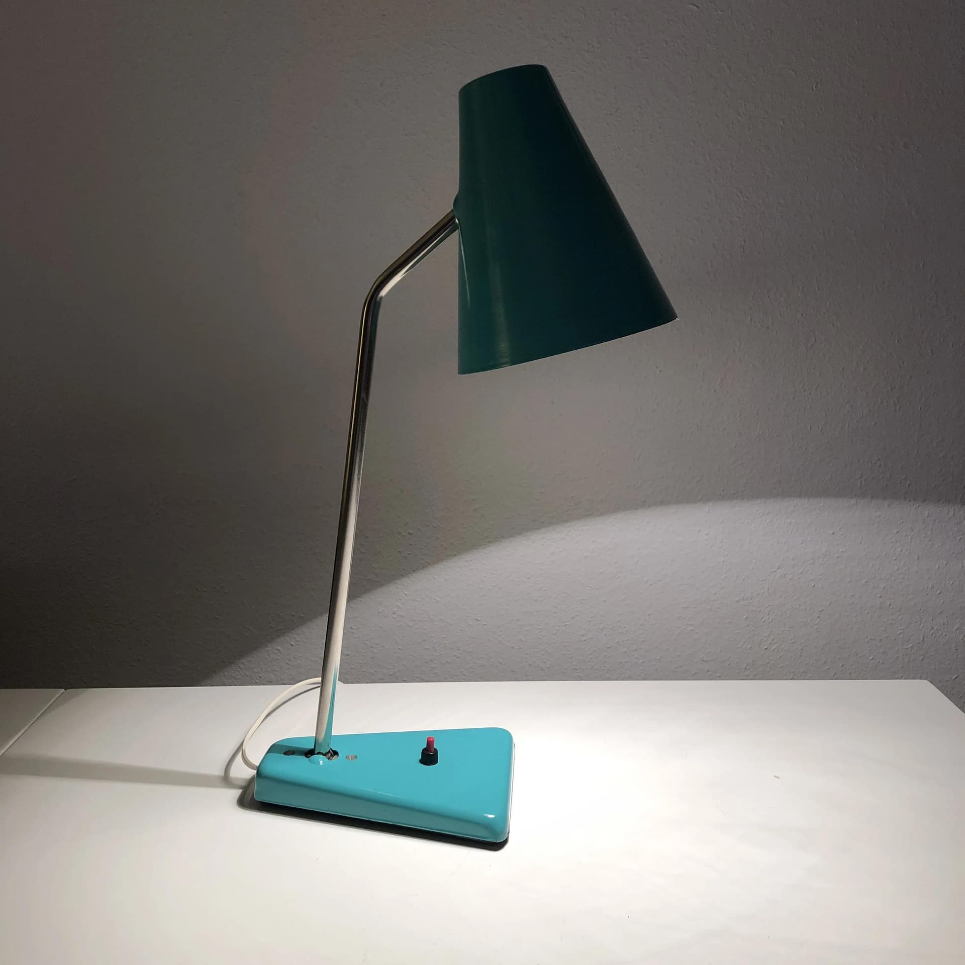 Desk lamp Zaos St46, turquoise metal, Zaos, Poland, 1970s - 33710