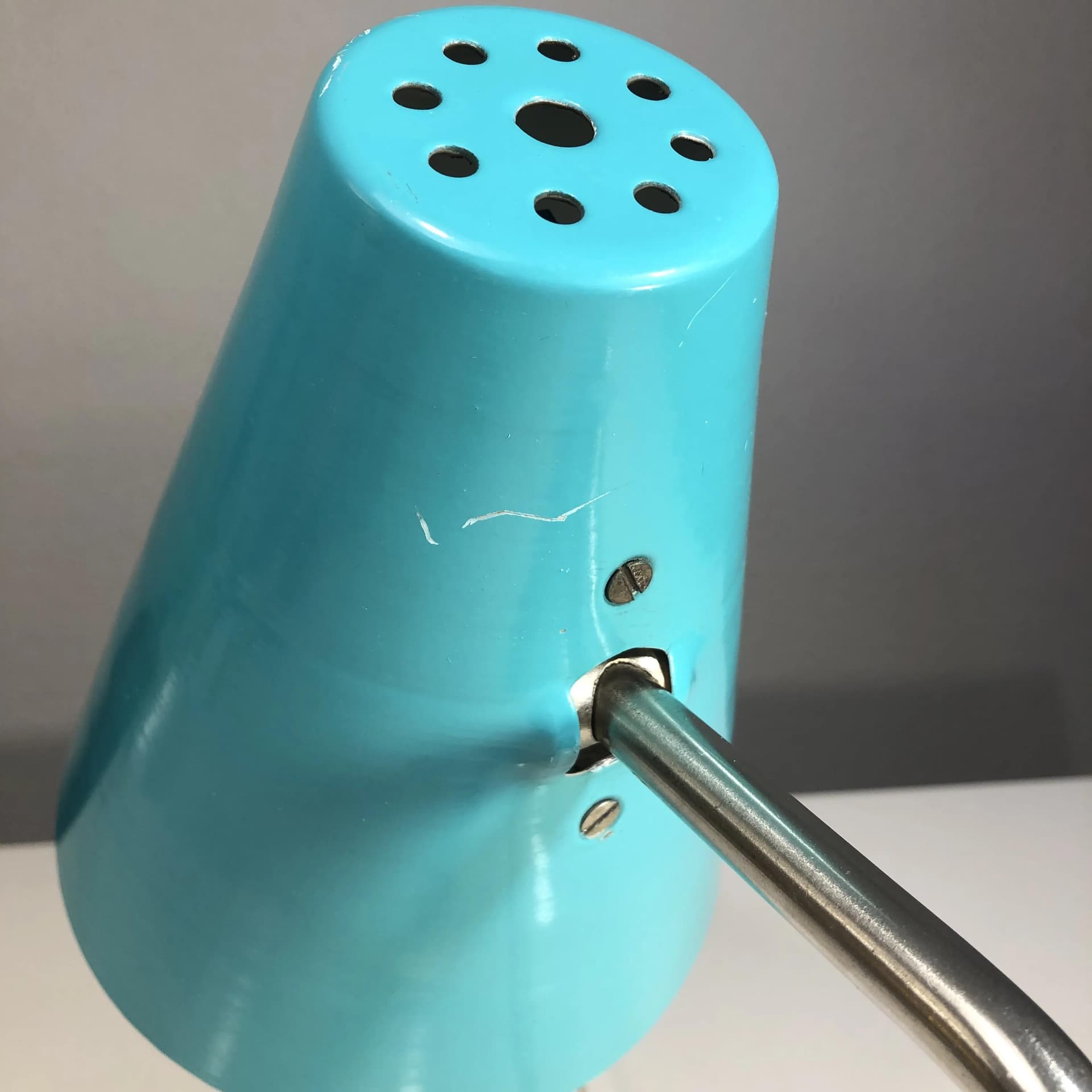 Desk lamp Zaos St46, turquoise metal, Zaos, Poland, 1970s - 33706