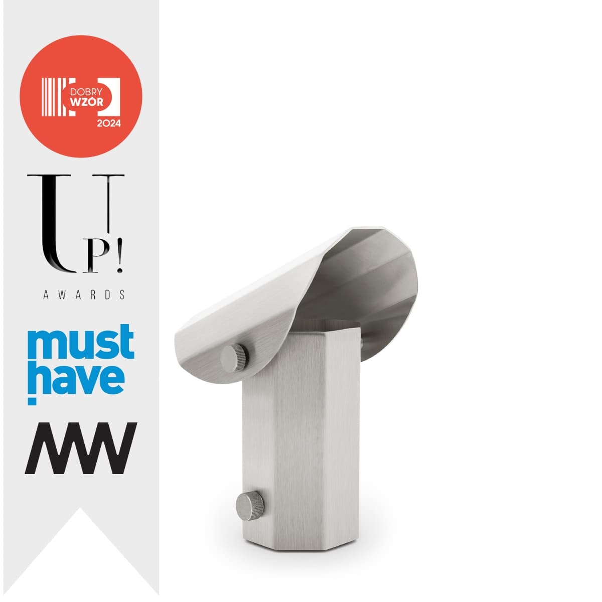 Lampa stojąca APOLIN 18 cm stal szczotkowana, Kaspa x Grynasz Studio - 3938