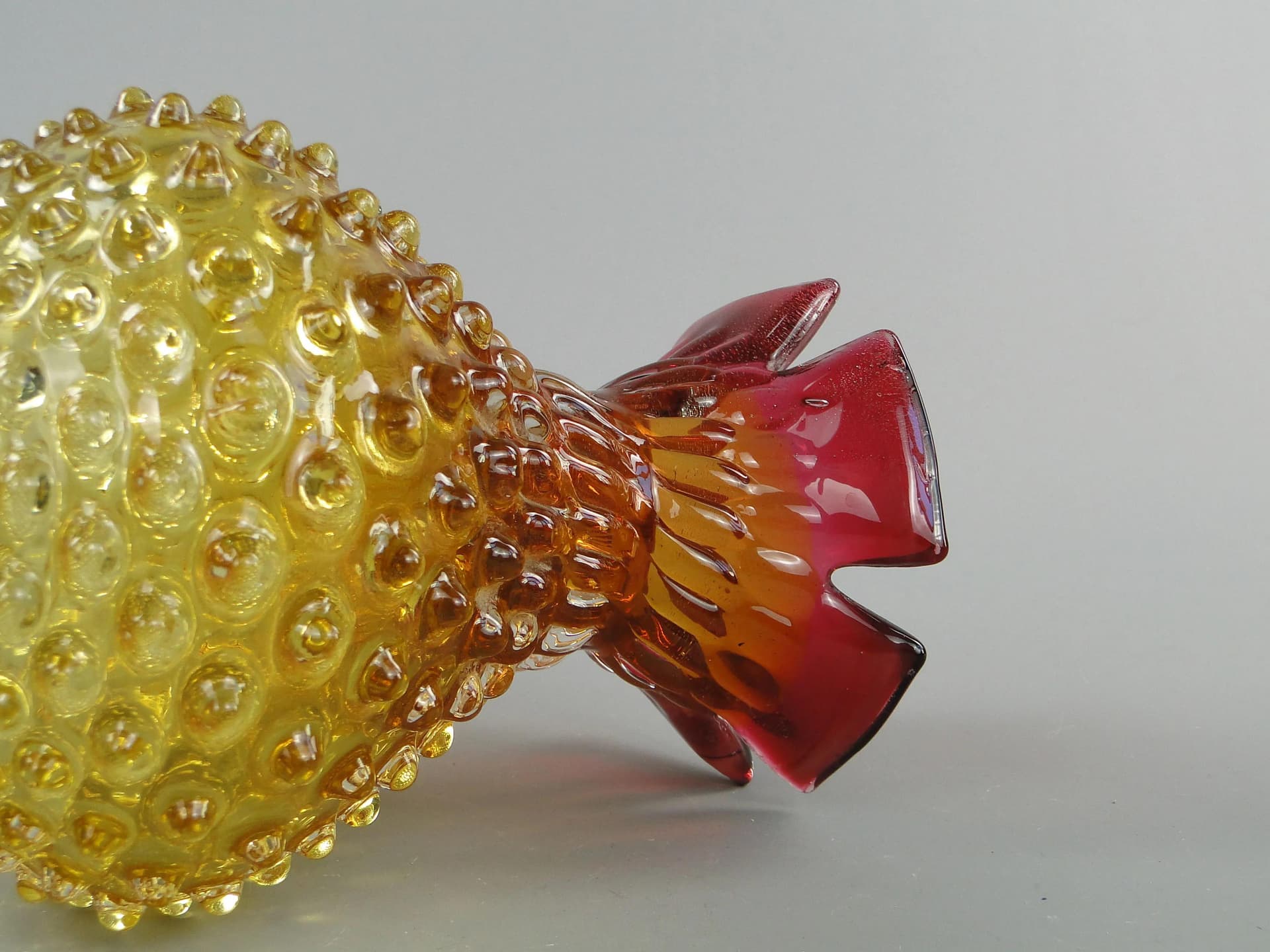 Wazon ananas, szkło kryształowe multikolor, proj. F. Koudelka, Czechosłowacja, lata 80. - 33728