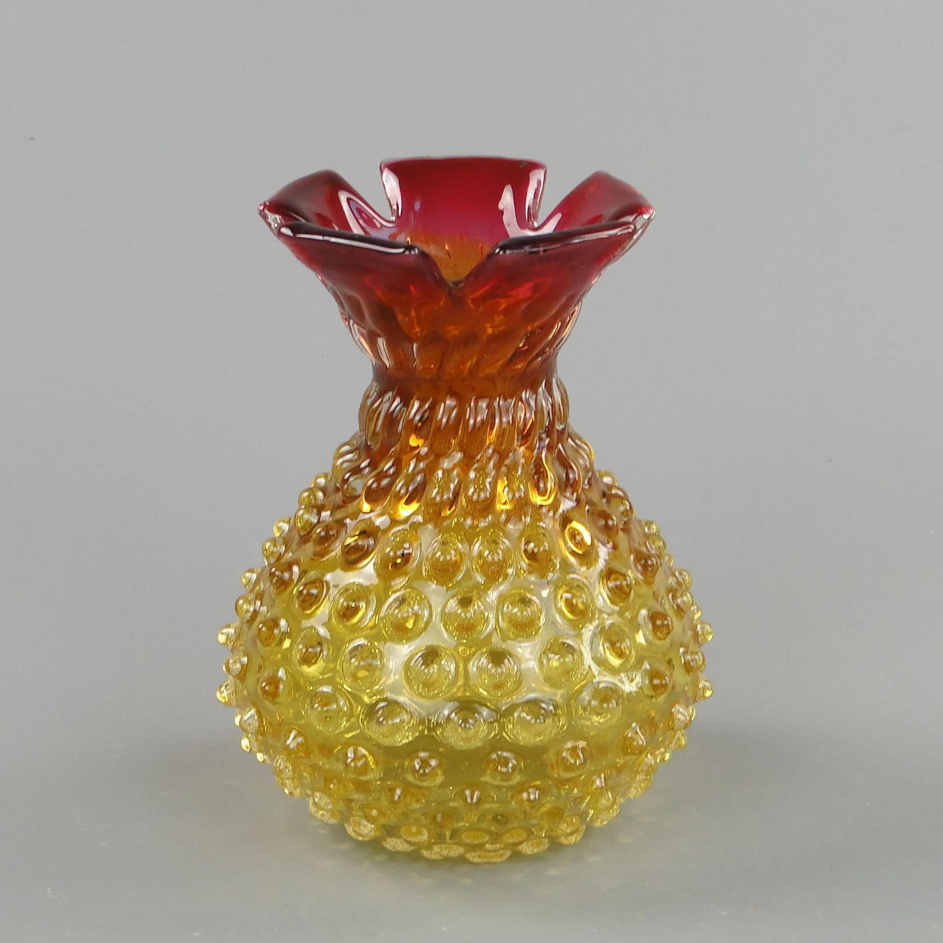 Wazon ananas, szkło kryształowe multikolor, proj. F. Koudelka, Czechosłowacja, lata 80. - 33721