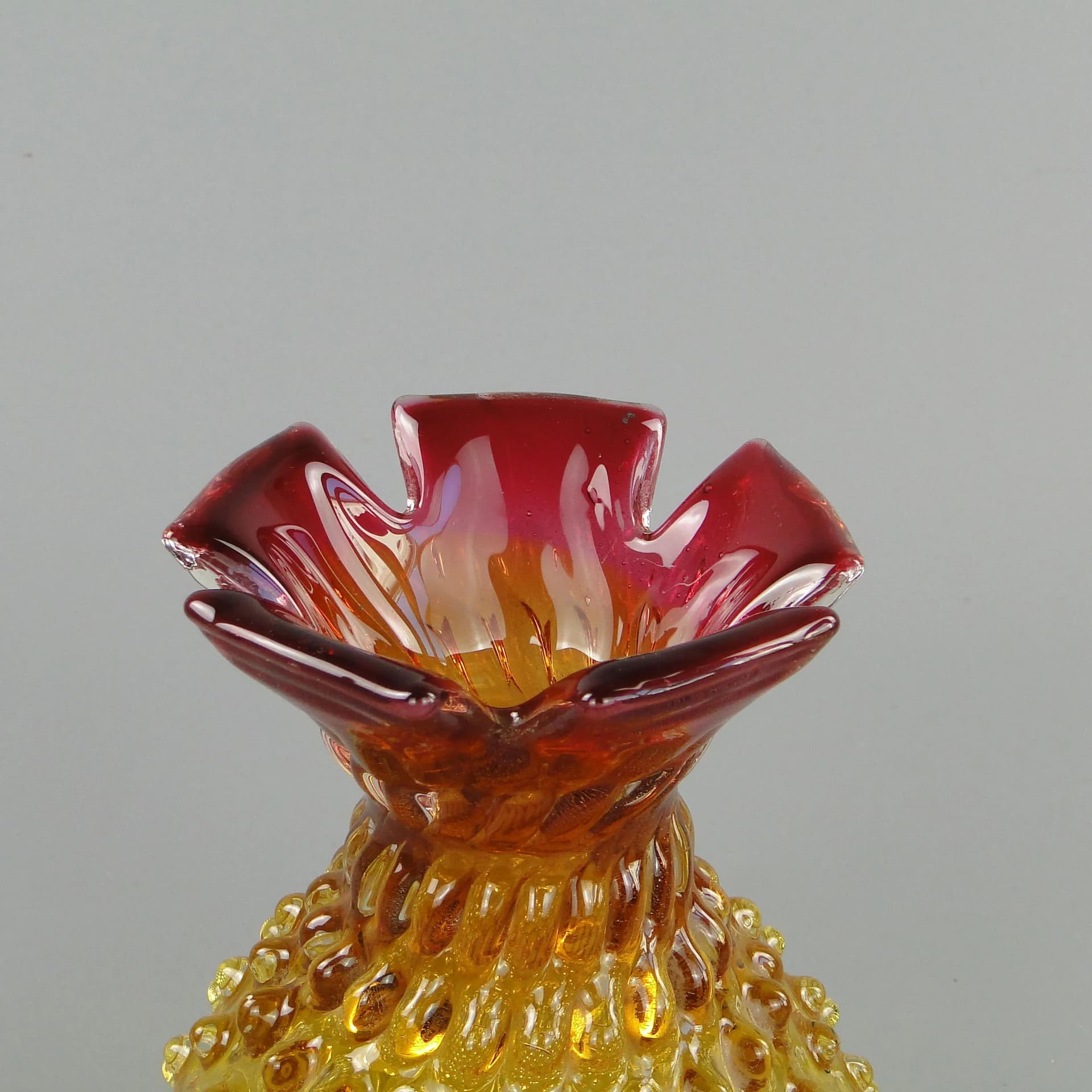 Wazon ananas, szkło kryształowe multikolor, proj. F. Koudelka, Czechosłowacja, lata 80. - 33723