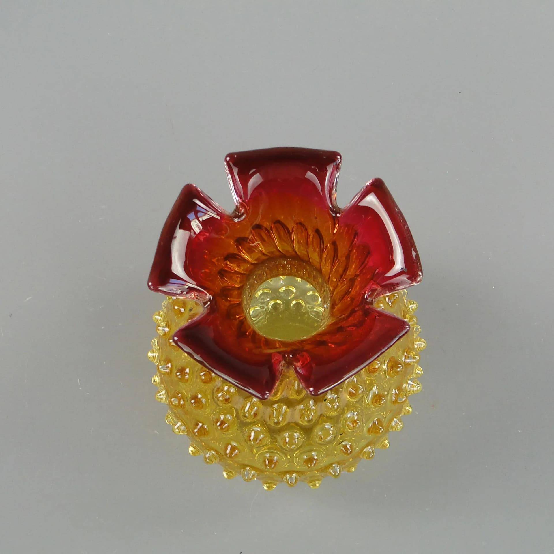 Wazon ananas, szkło kryształowe multikolor, proj. F. Koudelka, Czechosłowacja, lata 80. - 33725