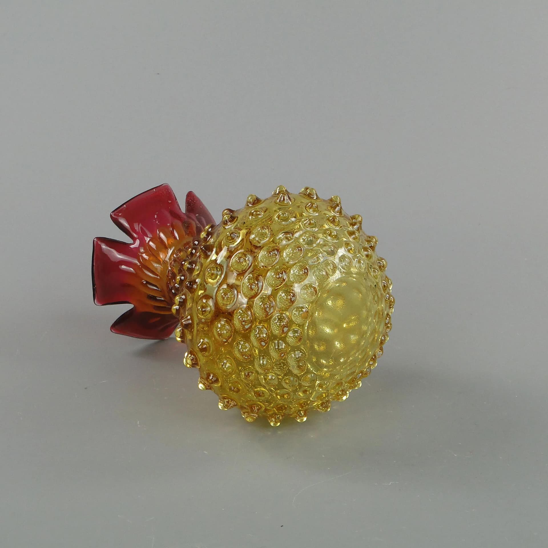 Wazon ananas, szkło kryształowe multikolor, proj. F. Koudelka, Czechosłowacja, lata 80. - 33726