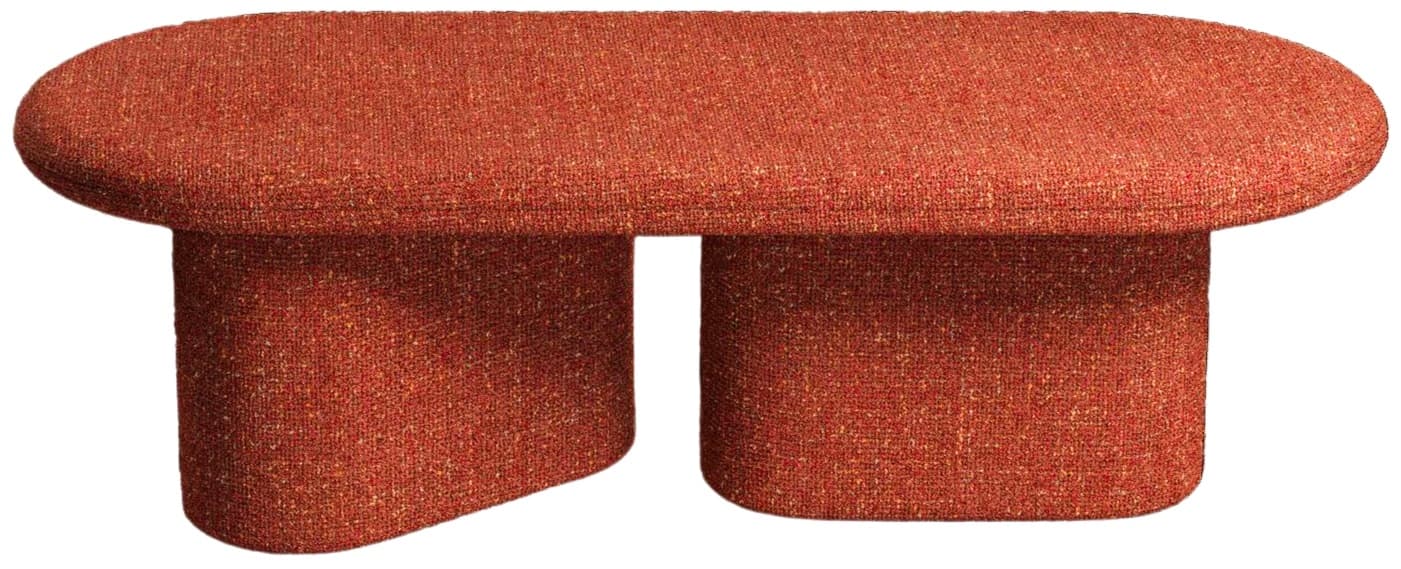 Ławka tapicerowana Ovo czerwony, Feum