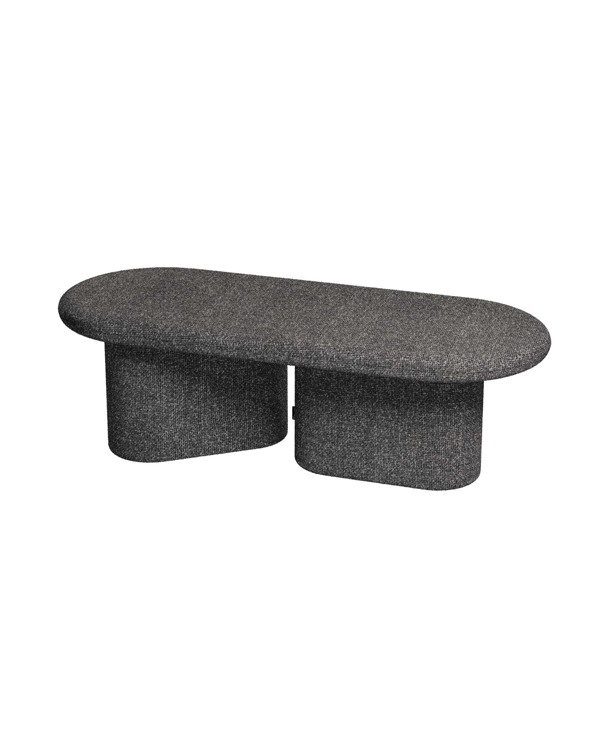 Ovo upholstered bench 125x50x40 cm anthracite, by Feum Studio, FEUM - 33902