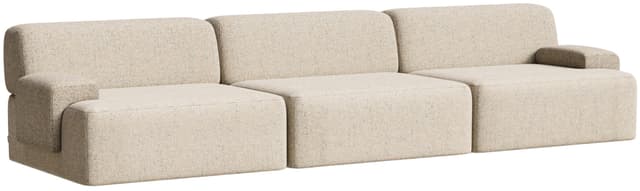 Sofa modułowa Umi 295 cm beżowy, Feum - WYMIARY