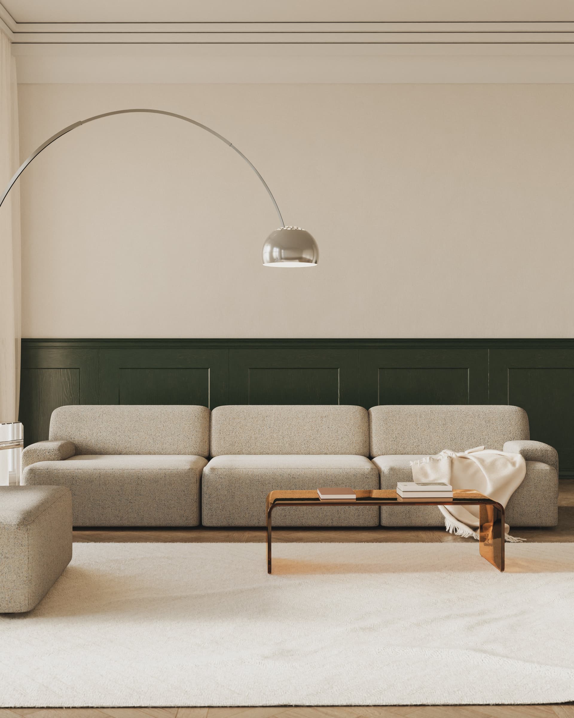 Sofa modułowa Umi 295 cm beżowy, Feum - 33896