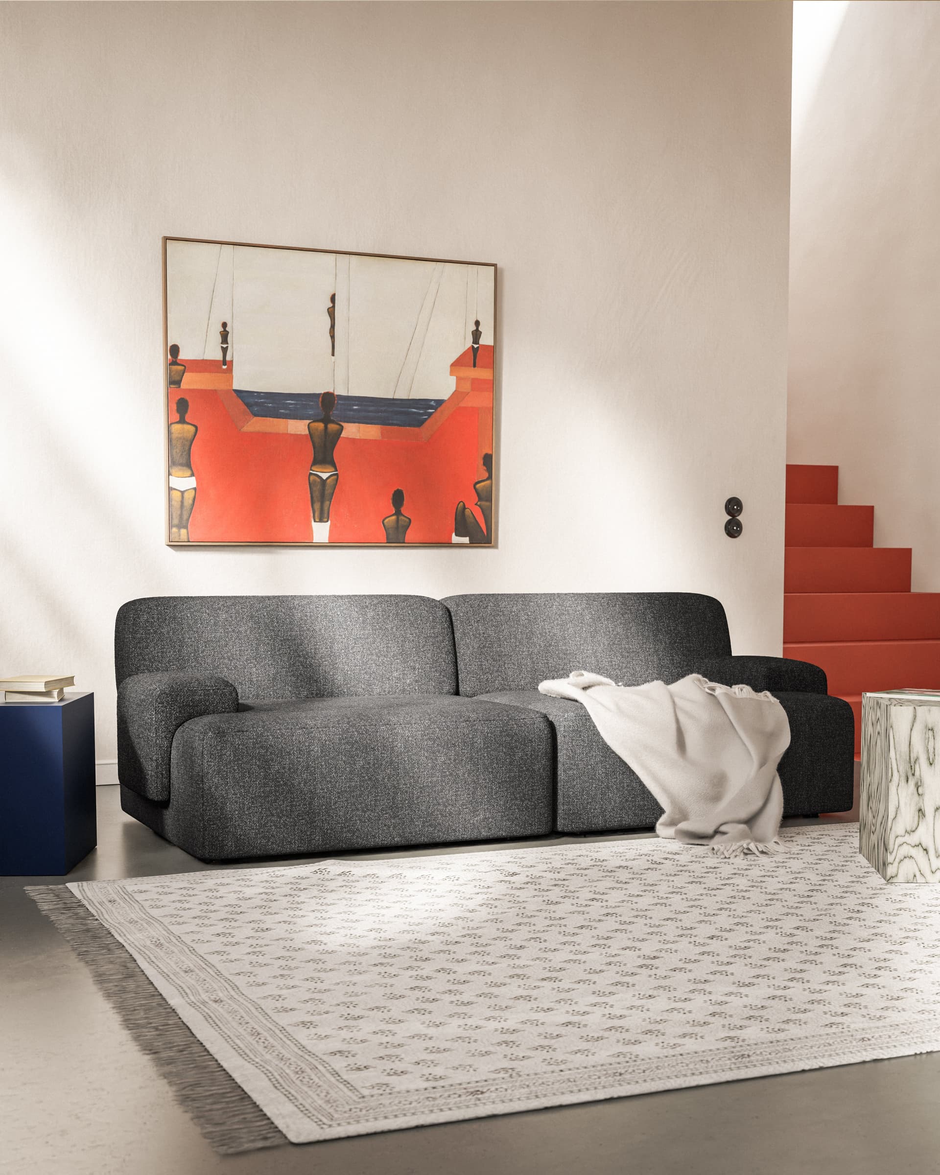 Sofa modułowa Umi 200 cm szary, Feum - 33883