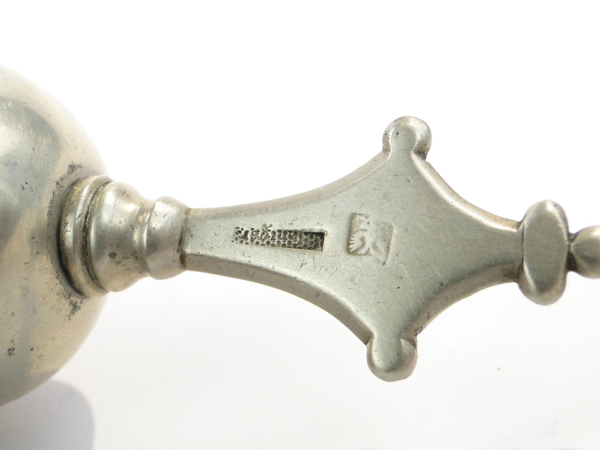 Dzwonek stołowy, srebrny, mosiądz platerowany srebrem, Henniger, Austria, XIX w. - 34010