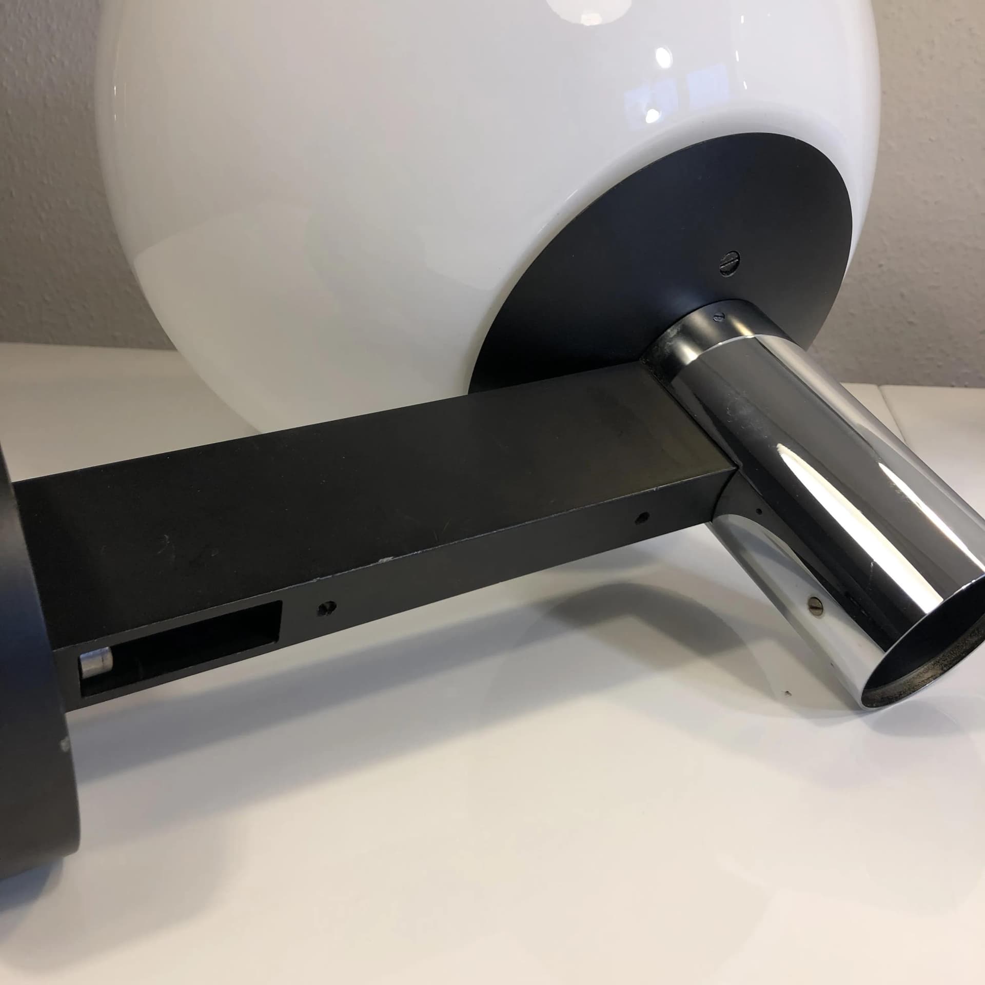 Para kinkietów, szkło opalowe białe, dla Limburg, Niemcy, lata 80. - 34157