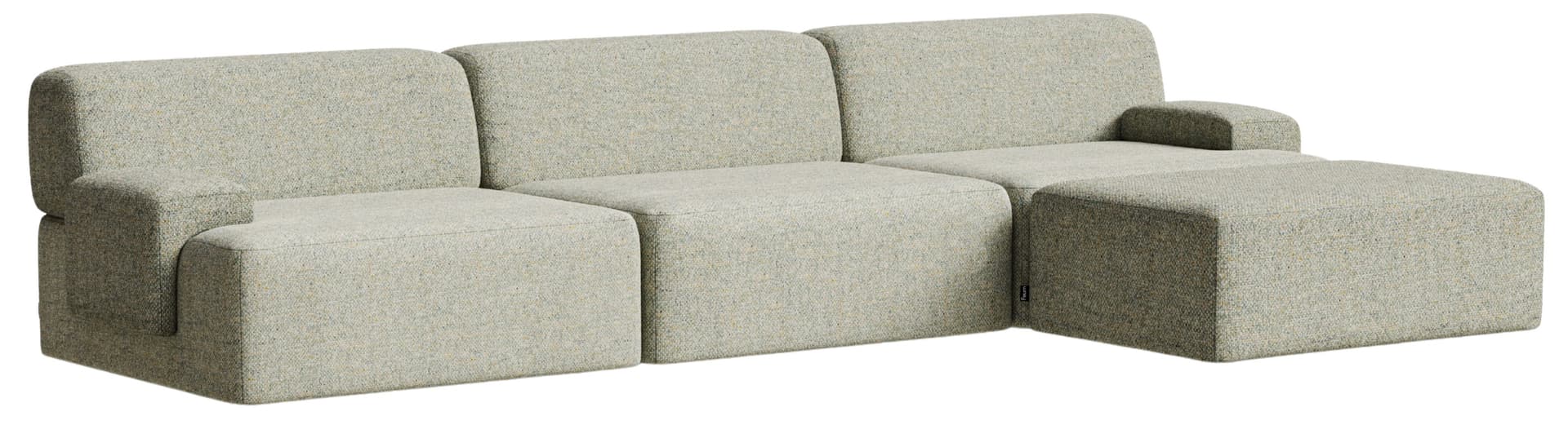 Sofa modułowa Umi narożna prawostronna 295 cm jasny zielony, Feum