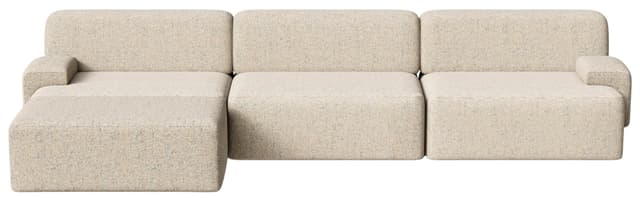 Umi modular corner sofa 295x95x65 cm Miami Beige 3-seater, by Feum Studio, FEUM - DIMENSION