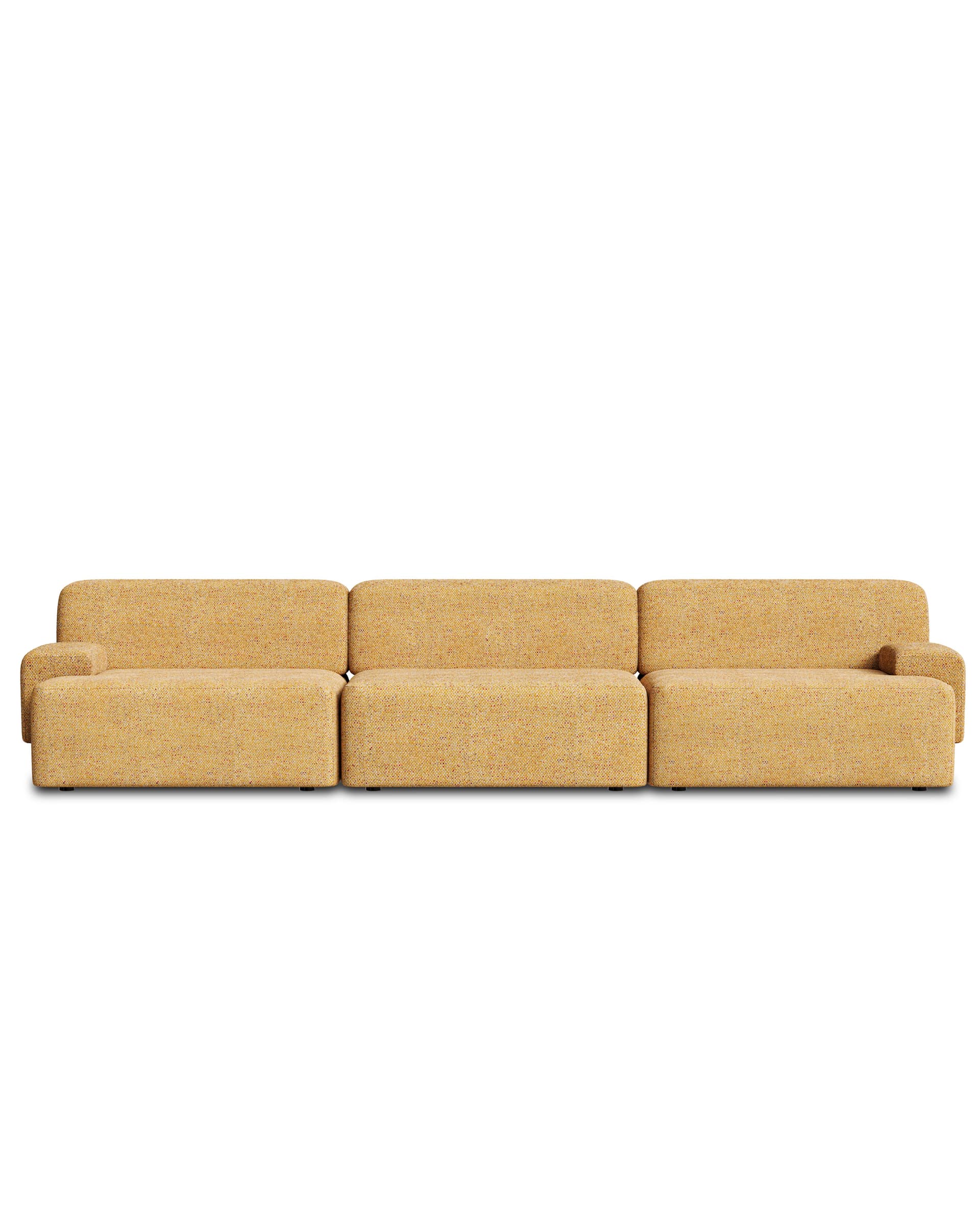Umi modular sofa 3-seater 295x95x65 cm orange Orange Fall, by Feum Studio, FEUM - 34244