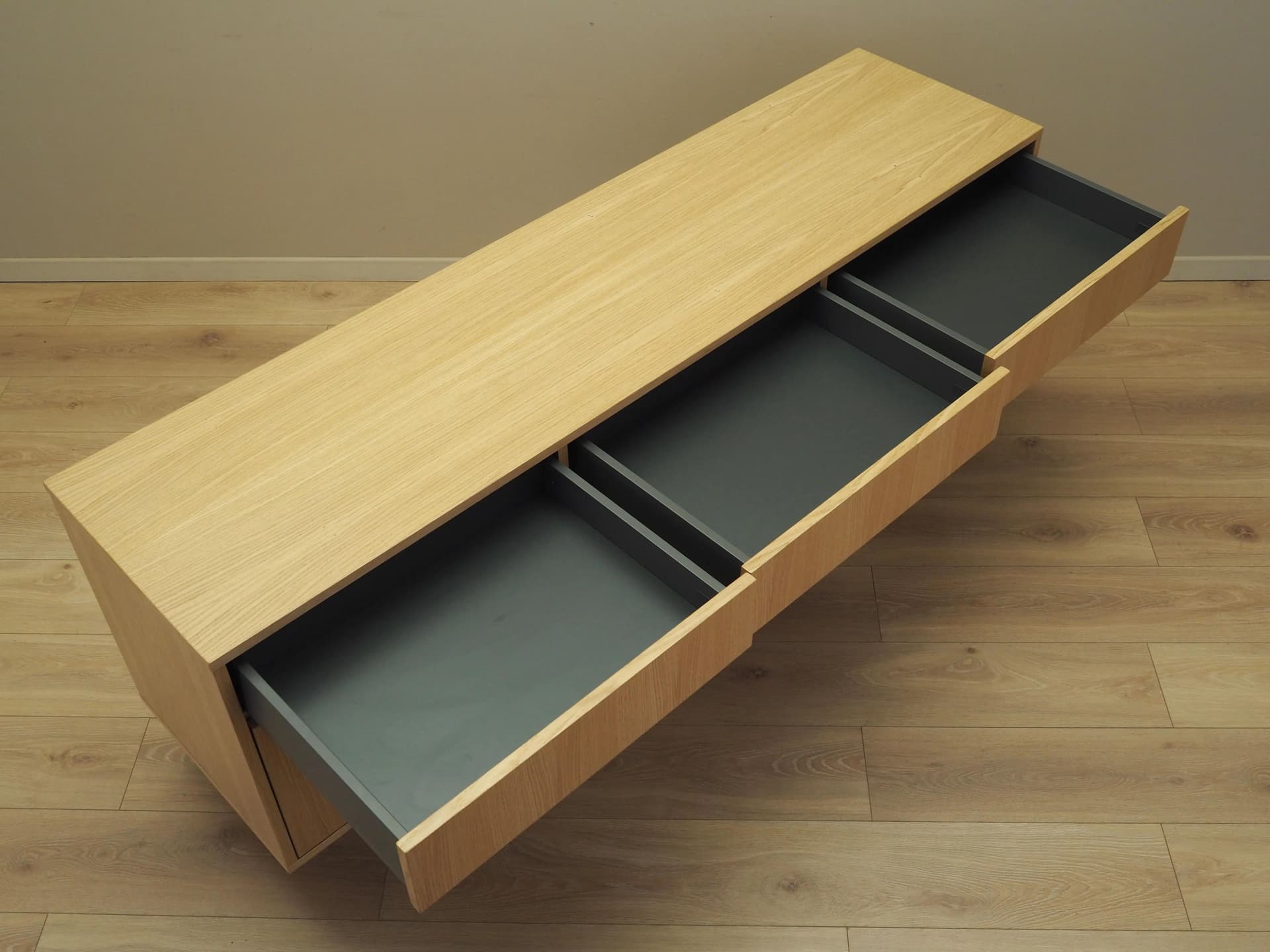 Sideboard Scandinavian, yellow oak, Poland, 1960s - 34054