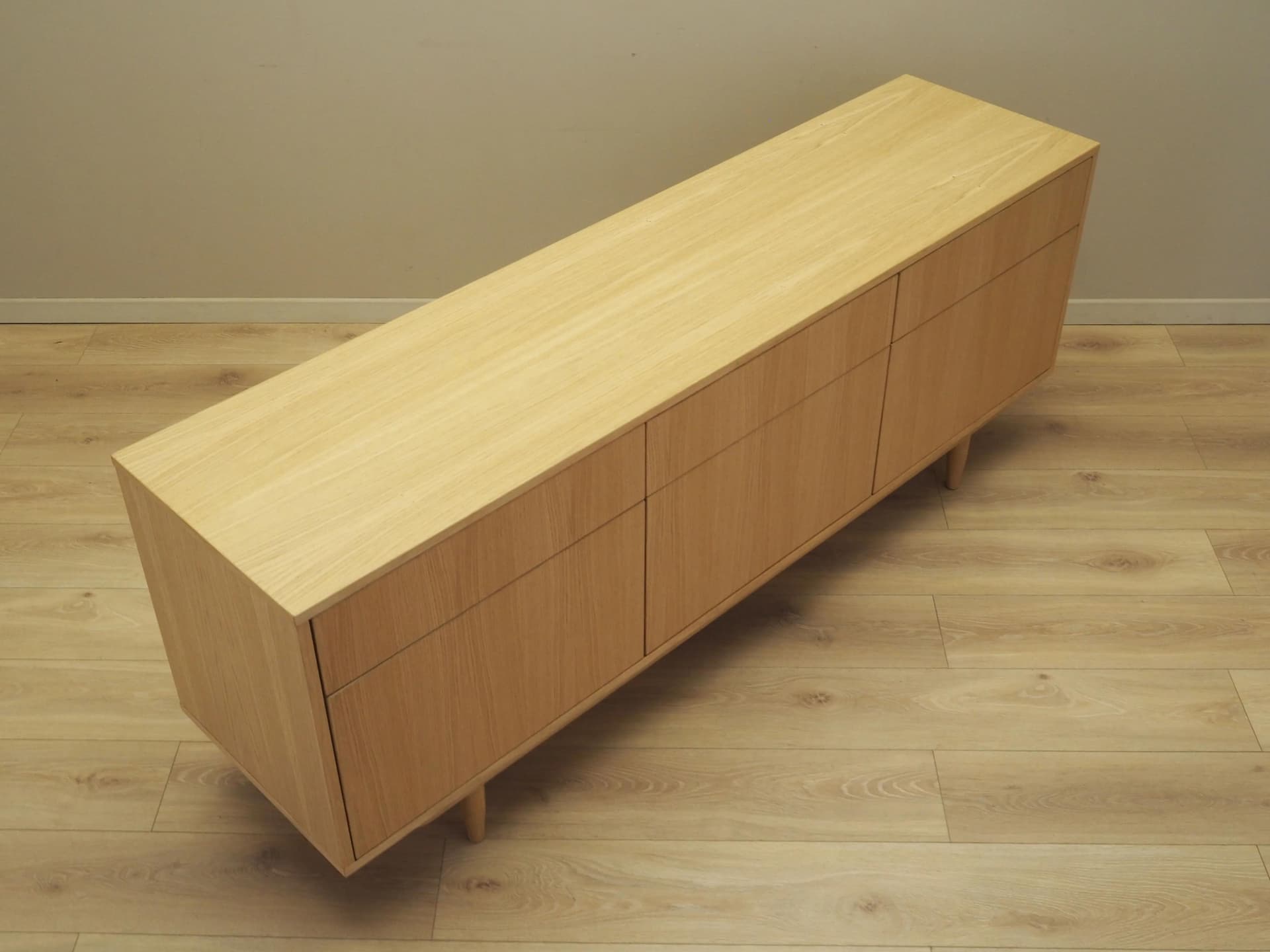 Sideboard Scandinavian, yellow oak, Poland, 1960s - 34053