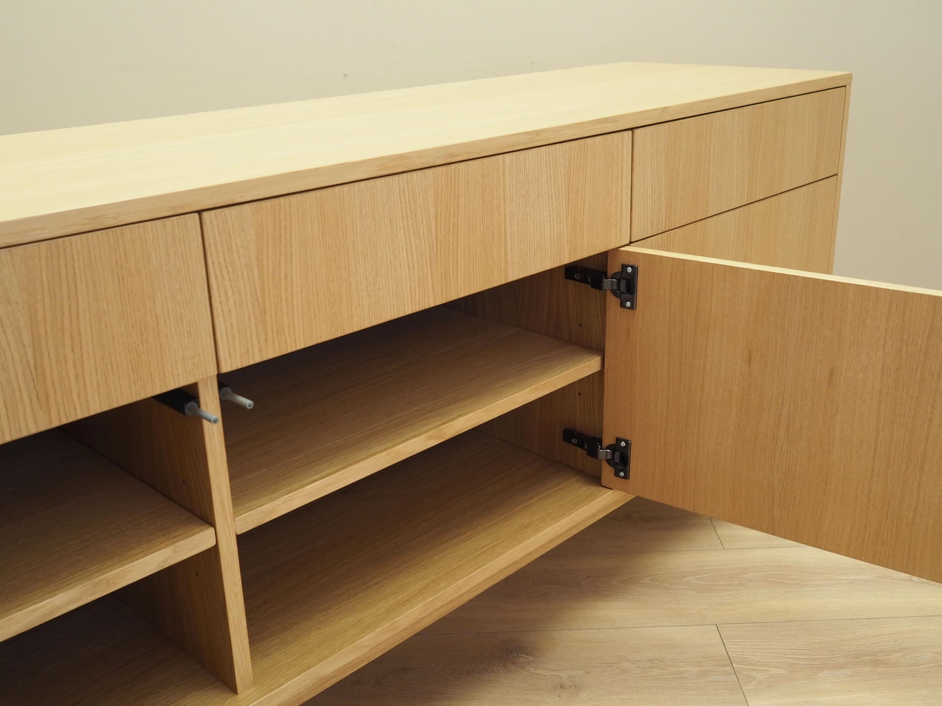 Sideboard Scandinavian, yellow oak, Poland, 1960s - 34055