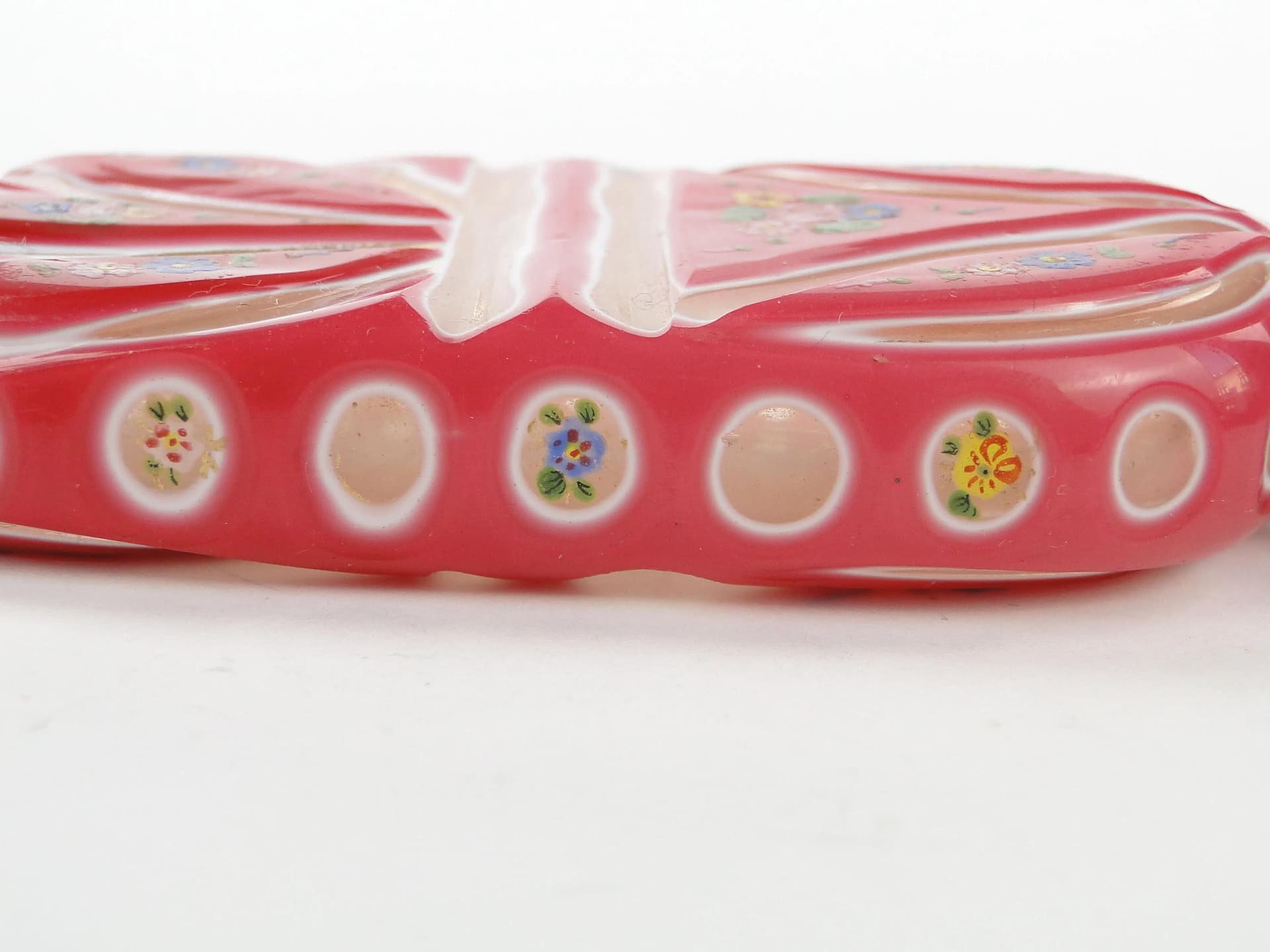 Perfume Bottle Biedermeier, multicolor glass, Austria, 19th c. - 34319