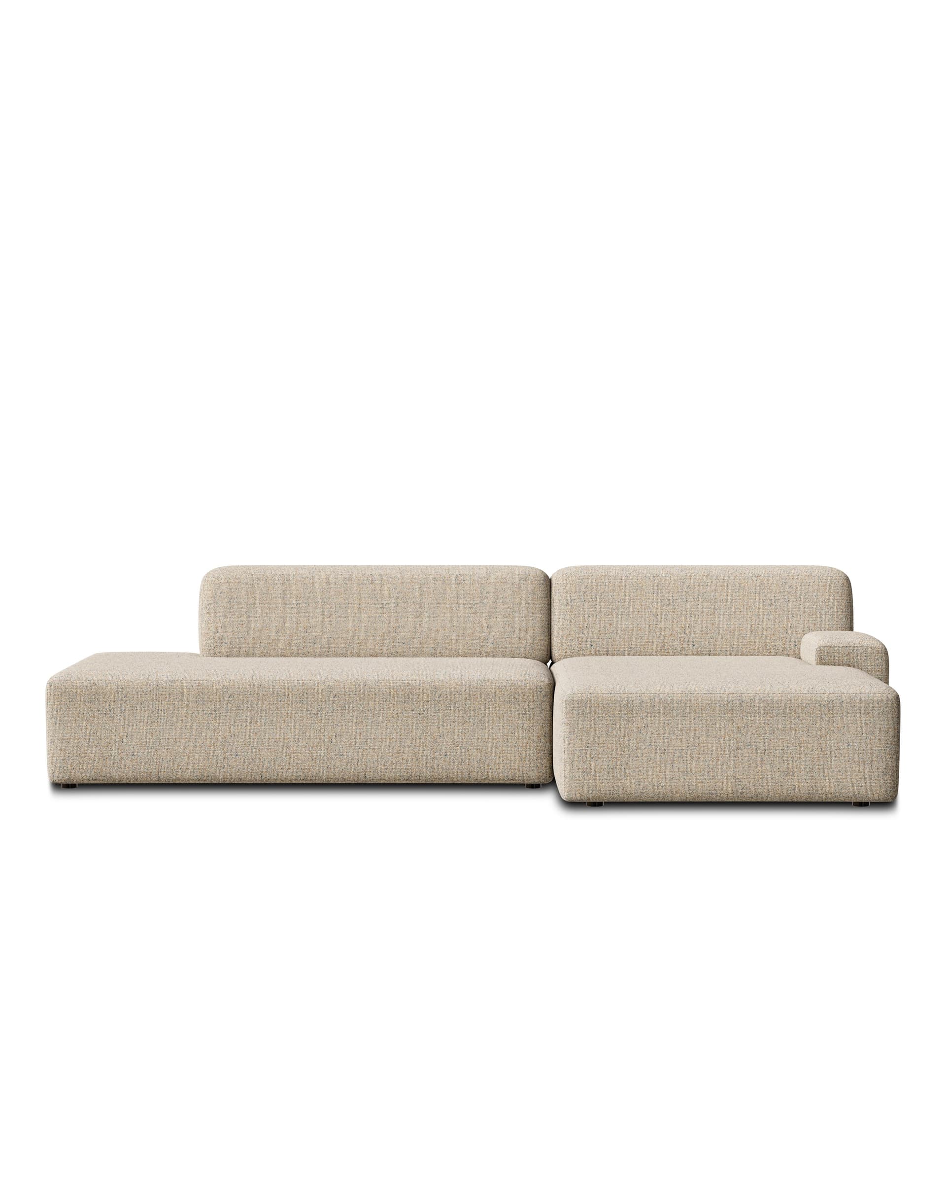 Umi Modular Sofa Ottoman Corner right 255x140x65 cm Miami beige, by Feum Studio, FEUM - 34235
