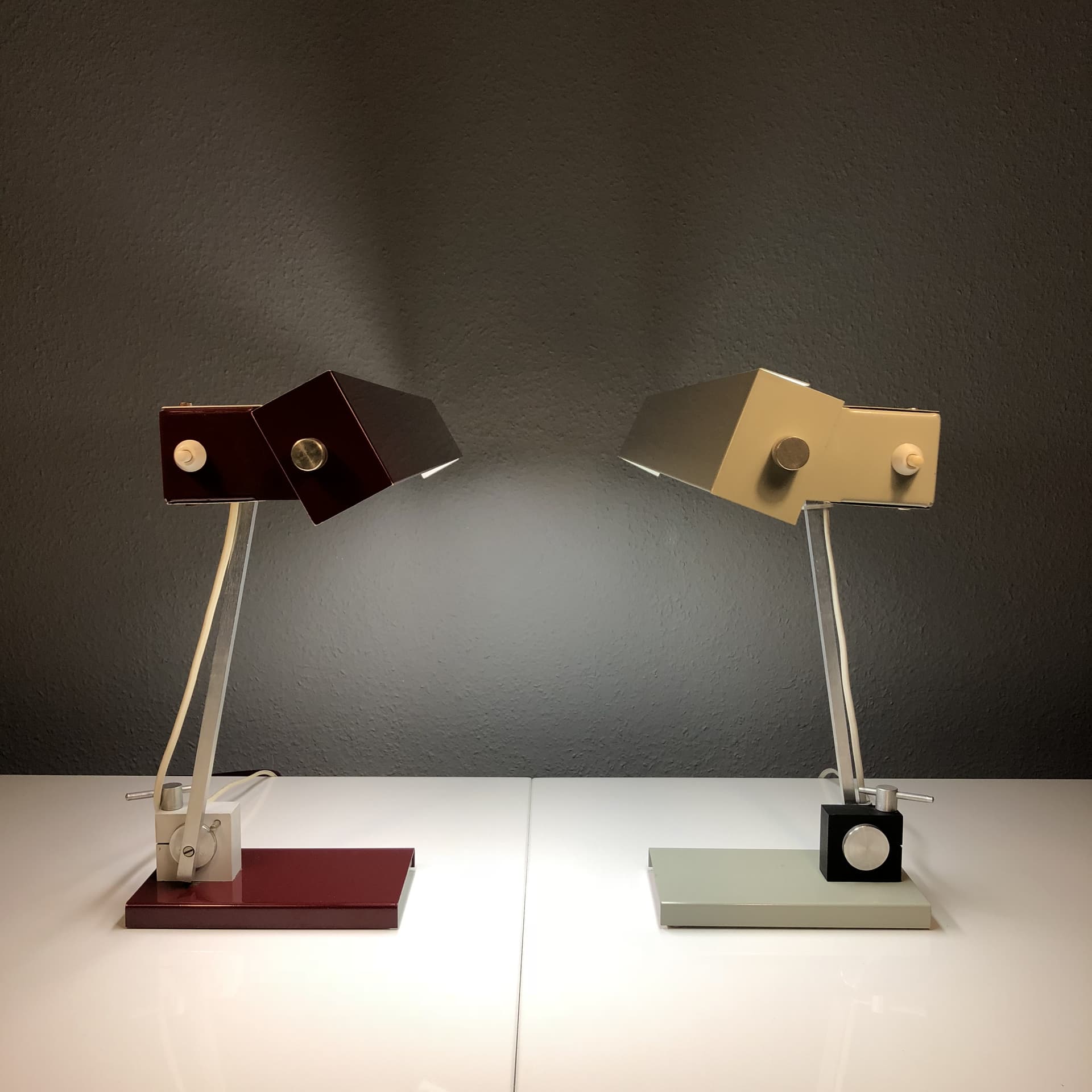 Industrialne lampy kreślarskie, proj. K. Musinowski, Niemcy, lata 70. - 34133