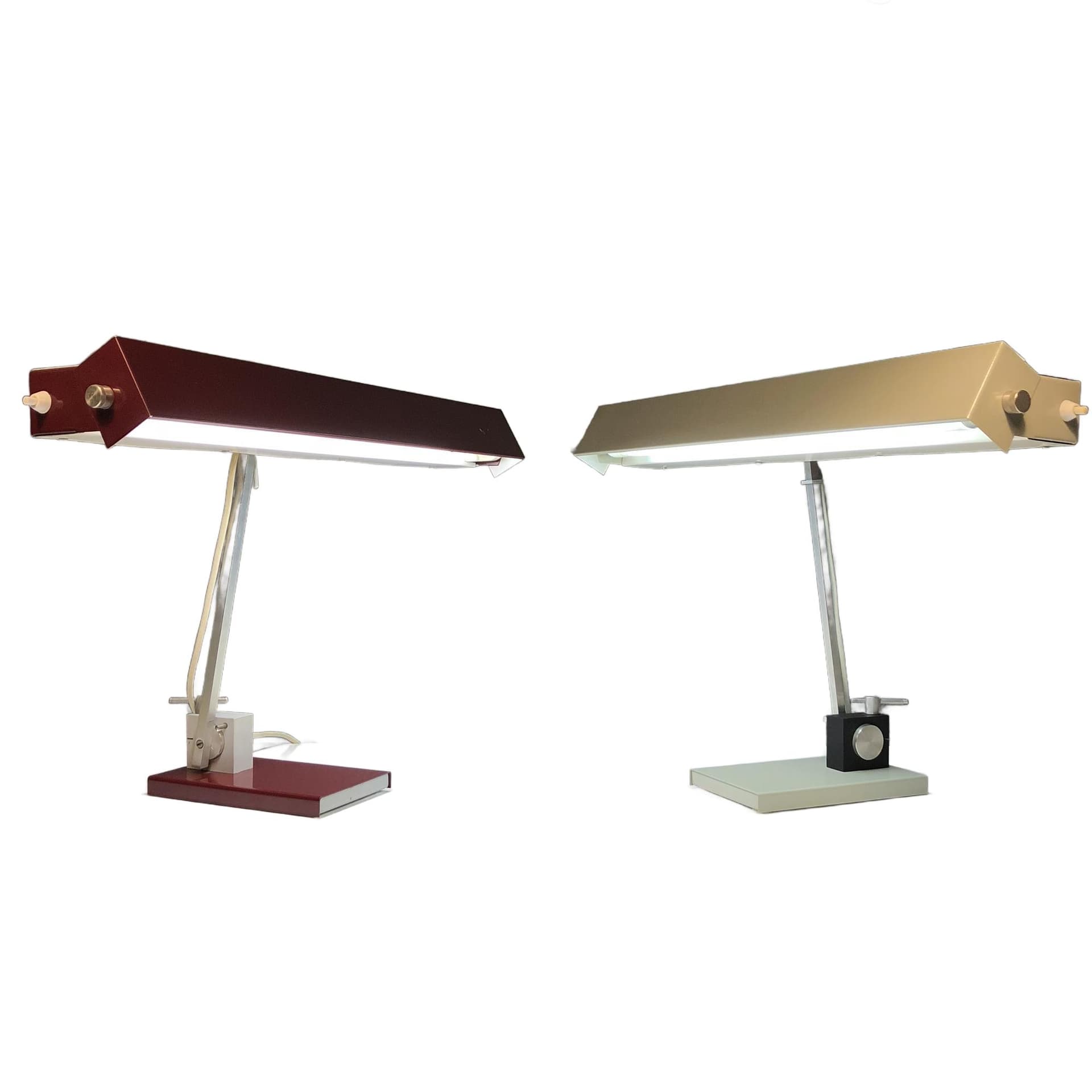 Industrialne lampy kreślarskie, proj. K. Musinowski, Niemcy, lata 70.