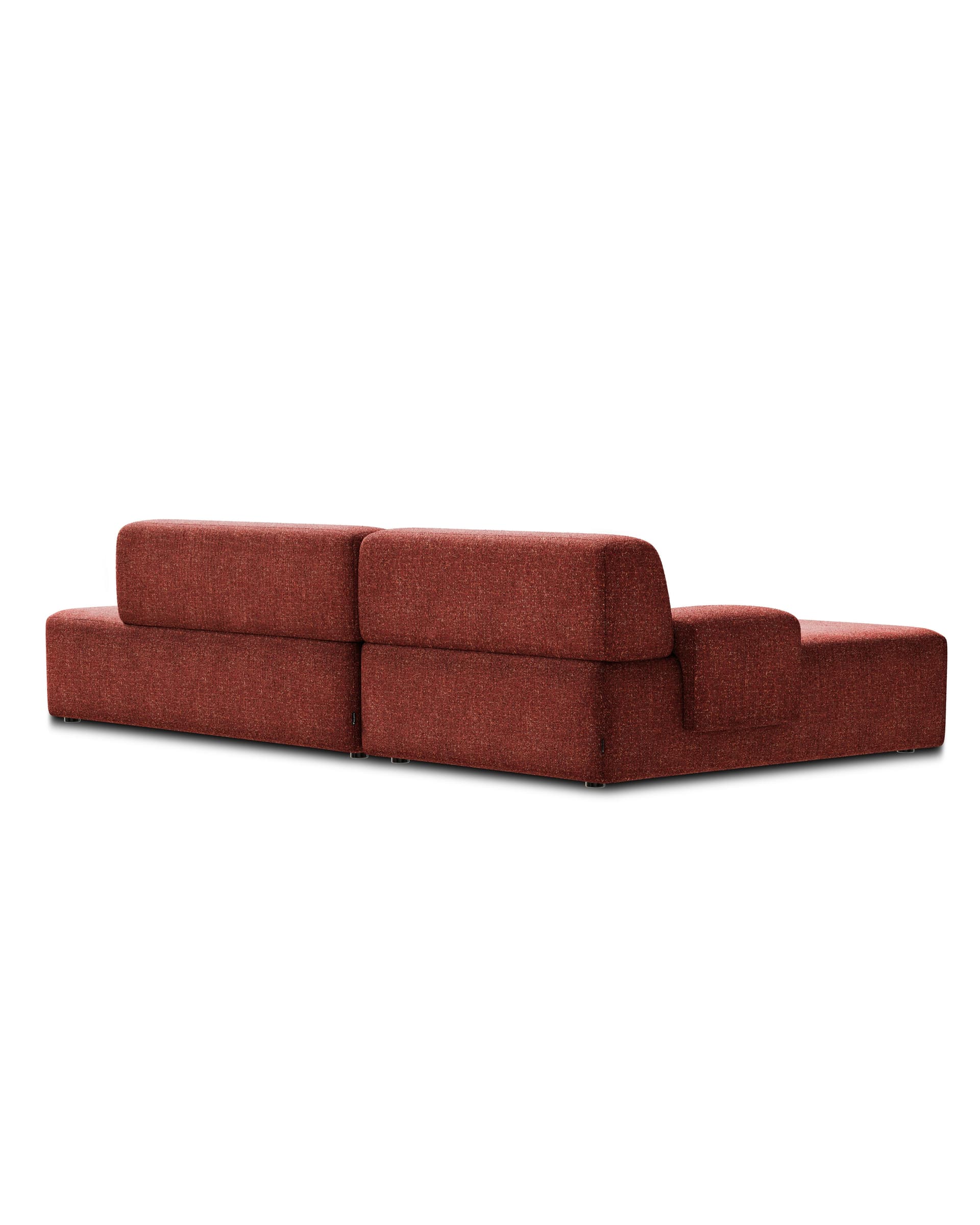 Umi modular sofa ottoman corner left 255x140x65 cm maroon red, by Feum Studio, FEUM - 34197