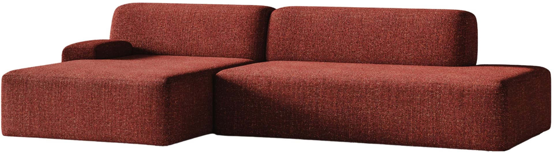 Umi modular sofa ottoman corner left 255x140x65 cm maroon red, by Feum Studio, FEUM - 40767