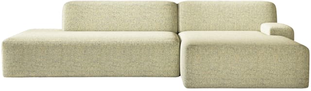 Umi modular sofa ottoman corner right 255x140x65 cm light green, by Feum Studio, FEUM - DIMENSION