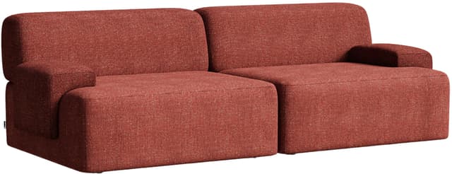 Sofa modułowa Umi 200 cm czerwony, Feum - WYMIARY